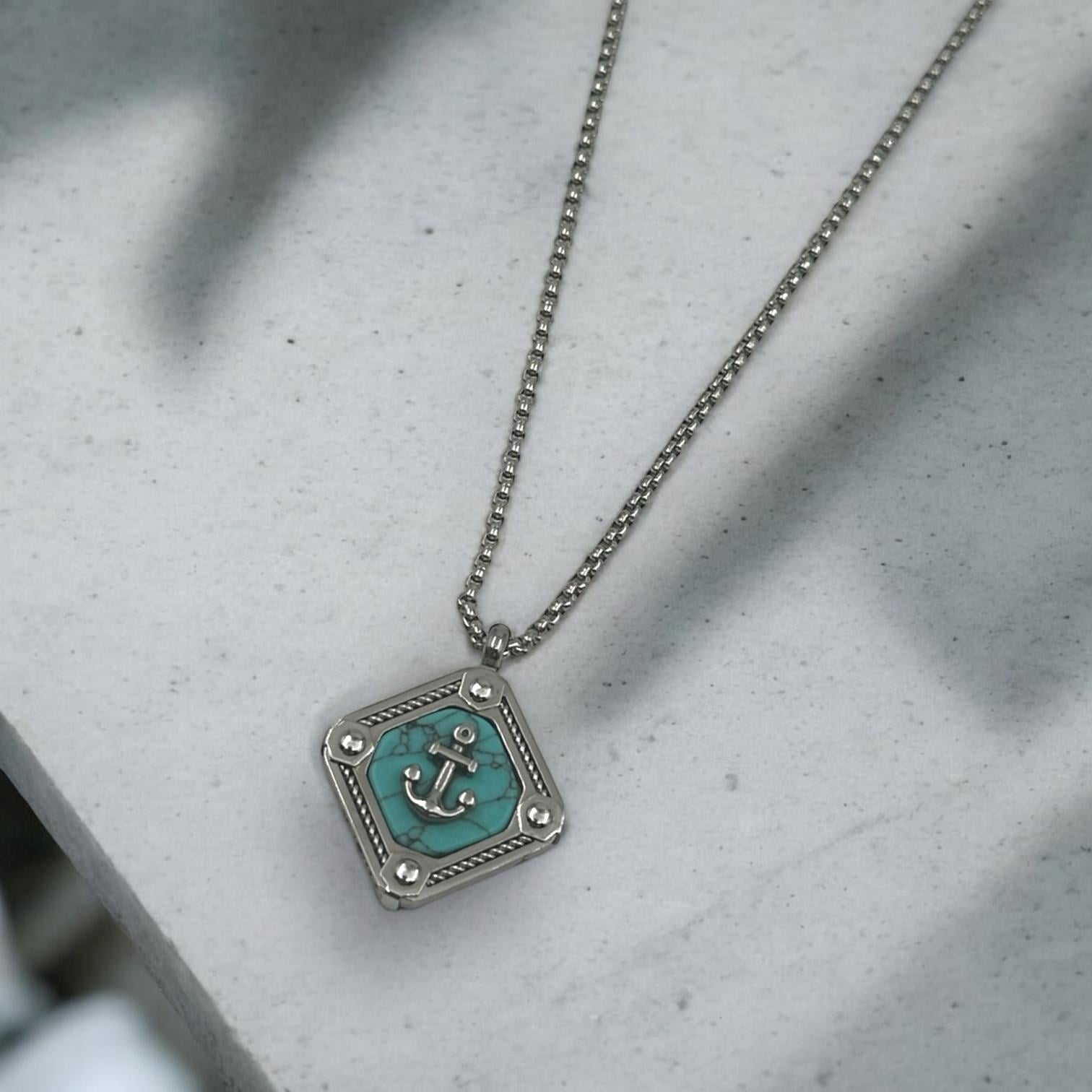 Toptan TURKUAZ ÇAPA KOLYE 