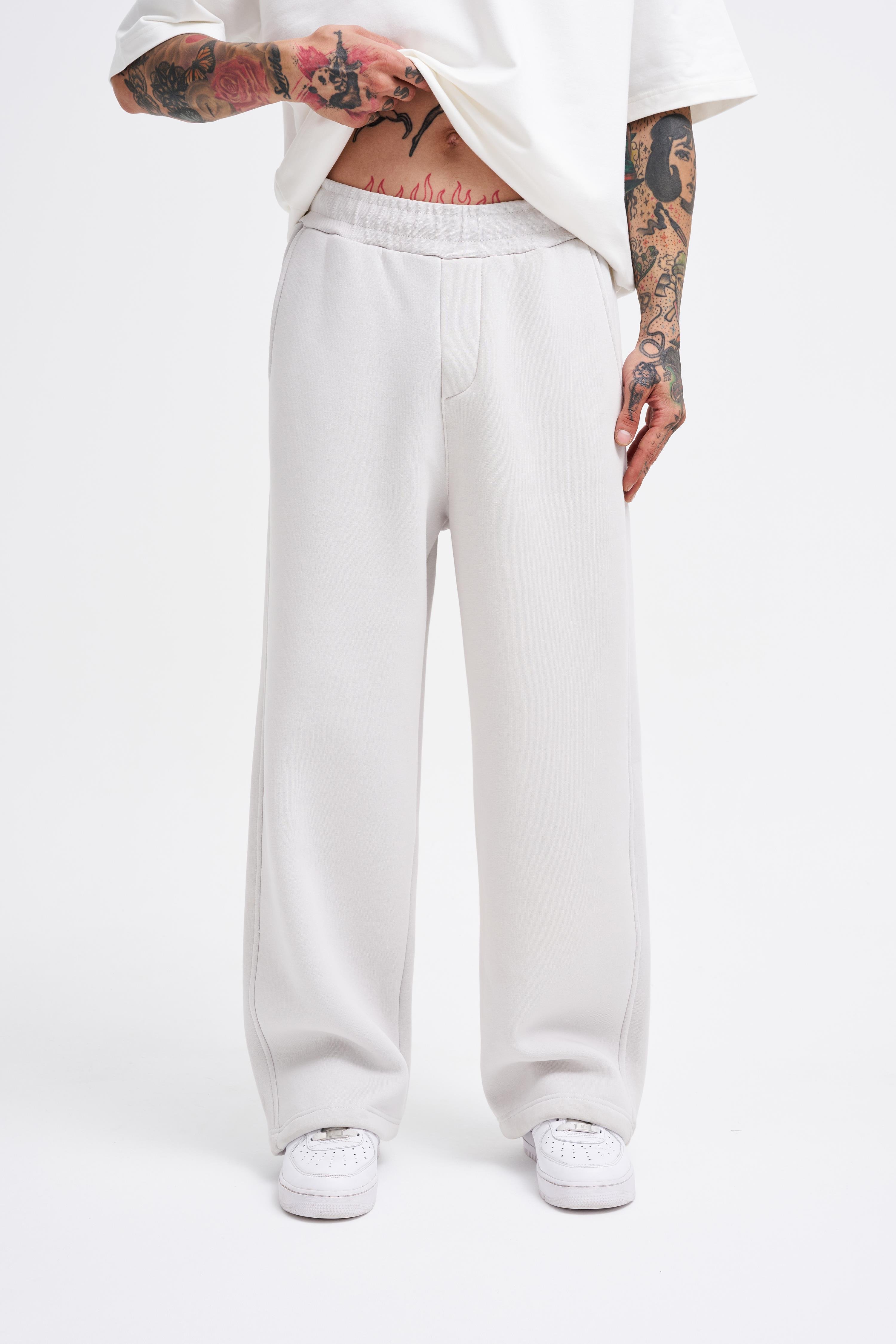 Erkek Baggy Oversize Gri Eşofman Altı