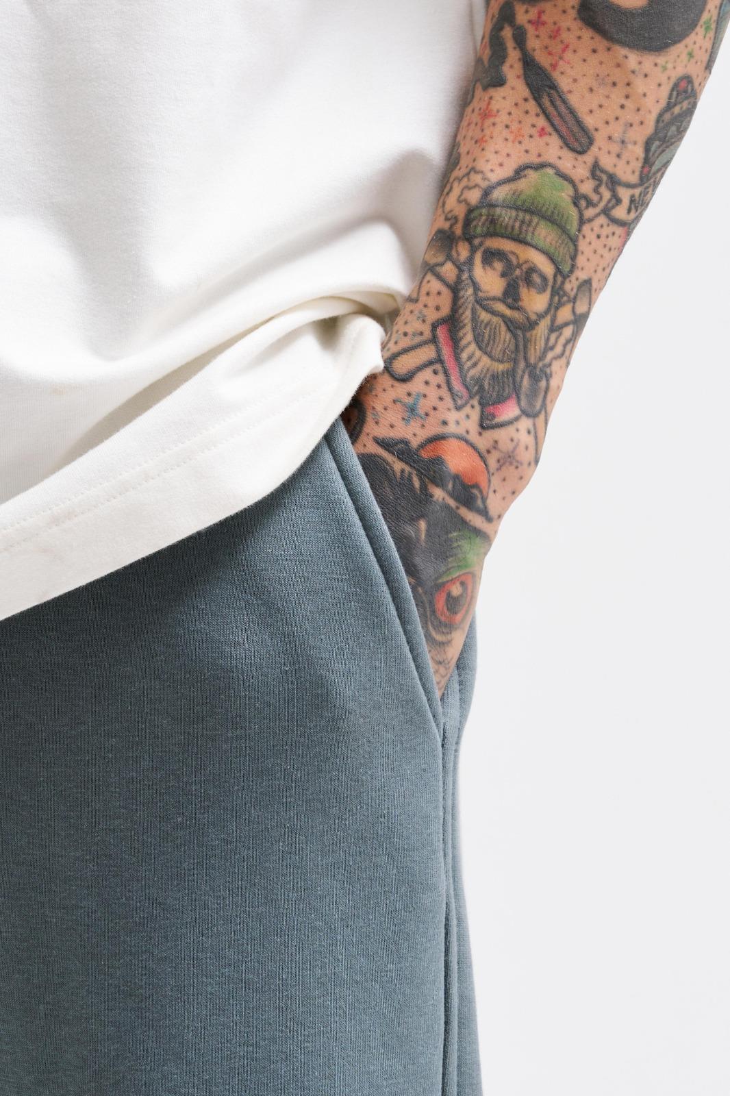 Erkek Baggy Oversize Mavi Eşofman Altı