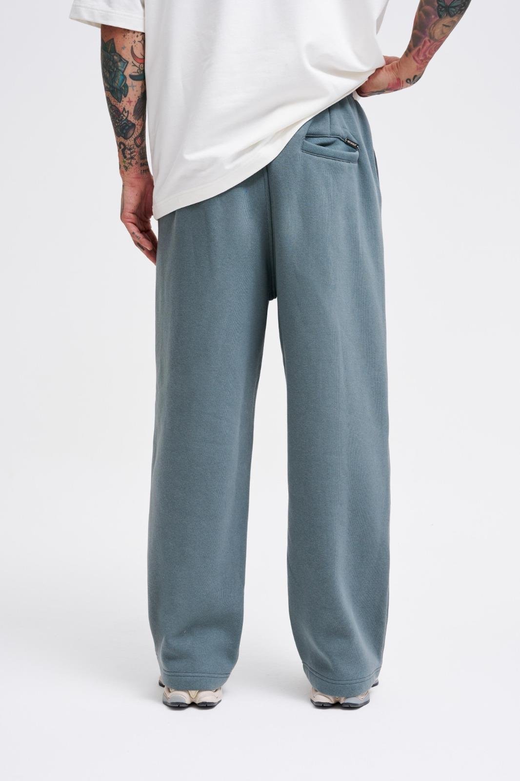 Erkek Baggy Oversize Mavi Eşofman Altı