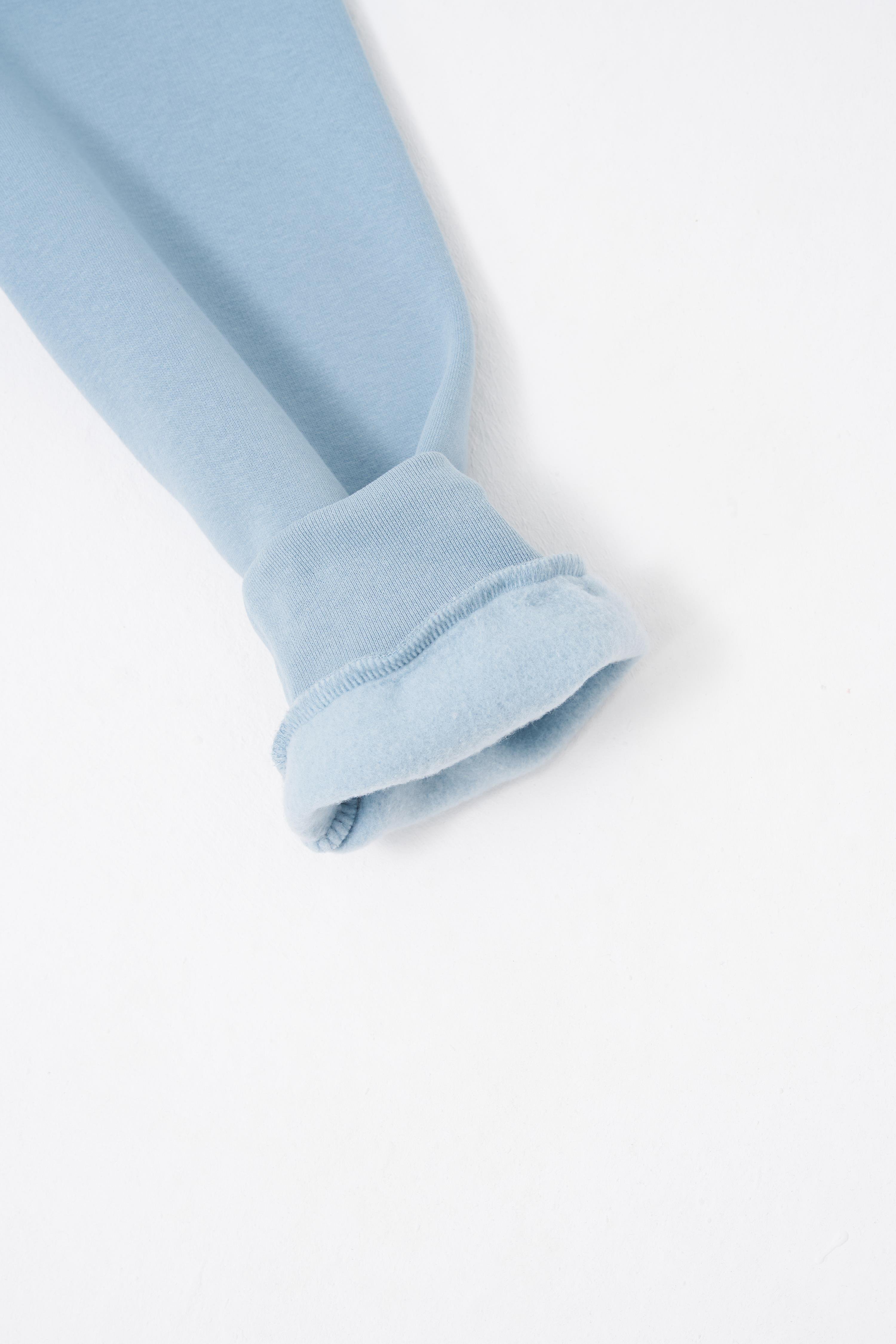 Erkek Basic Kapüşonlu Oversize Aqua Sweatshirt