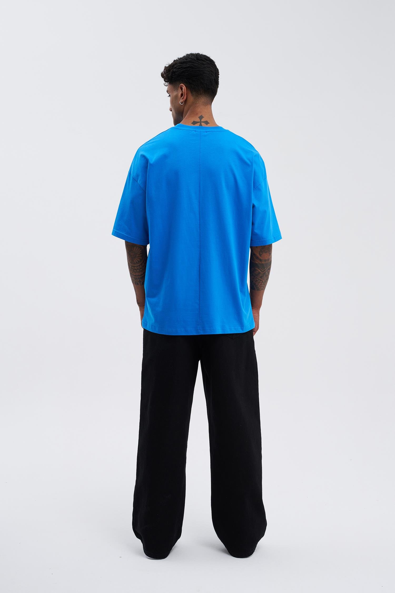 Erkek Basic Super Pamuklu Oversize Super Sonic Tişört