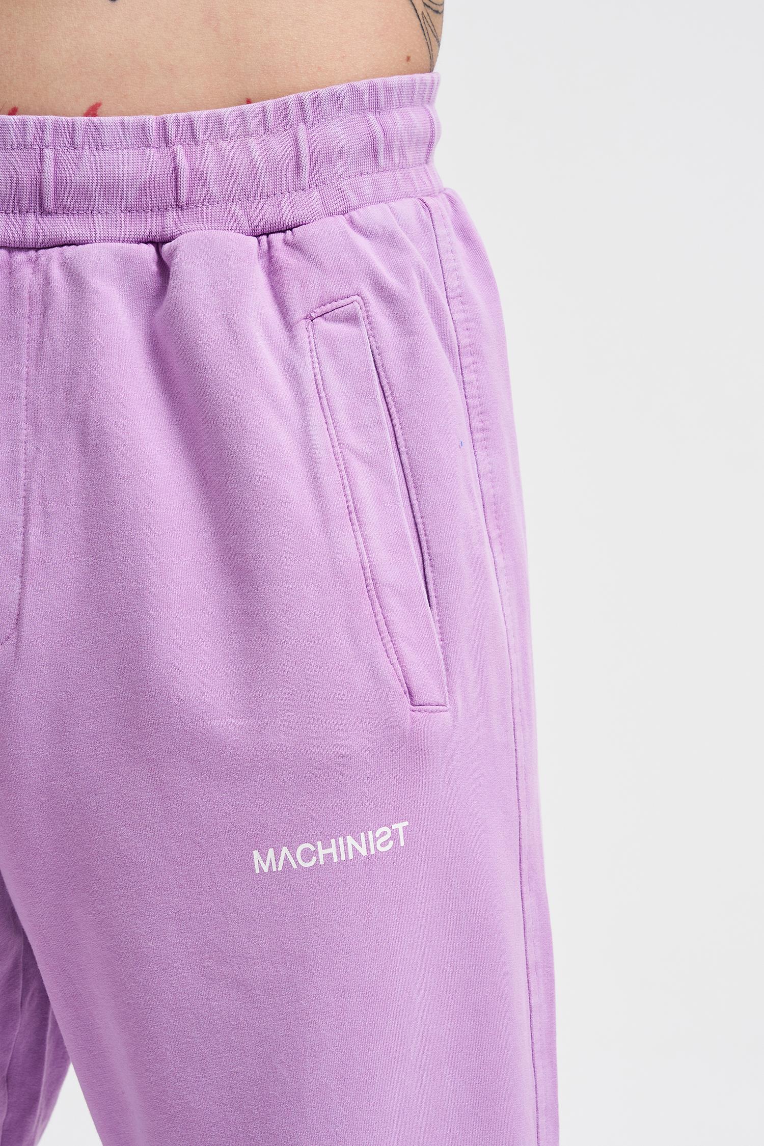 Erkek Luxury Basic Yıkamalı Jogger Lila Eşofman Altı