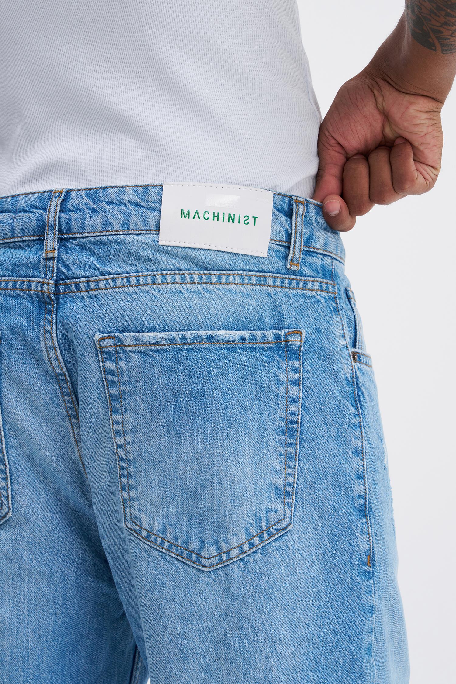 Erkek Oversize Baggy Açık Mavi Jean