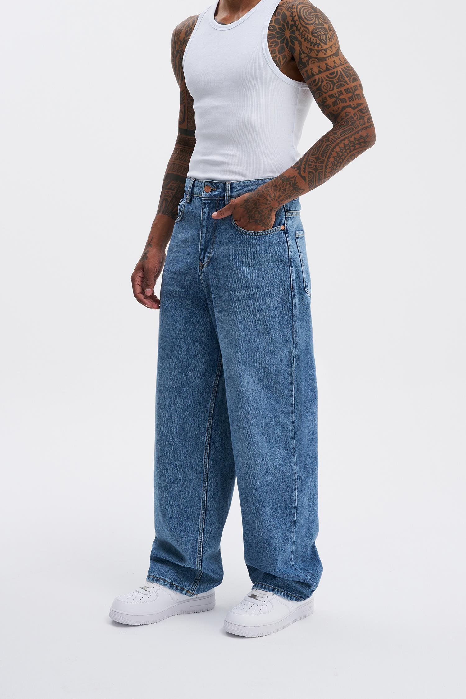 Erkek Oversize Baggy Jean SOFT BLUE