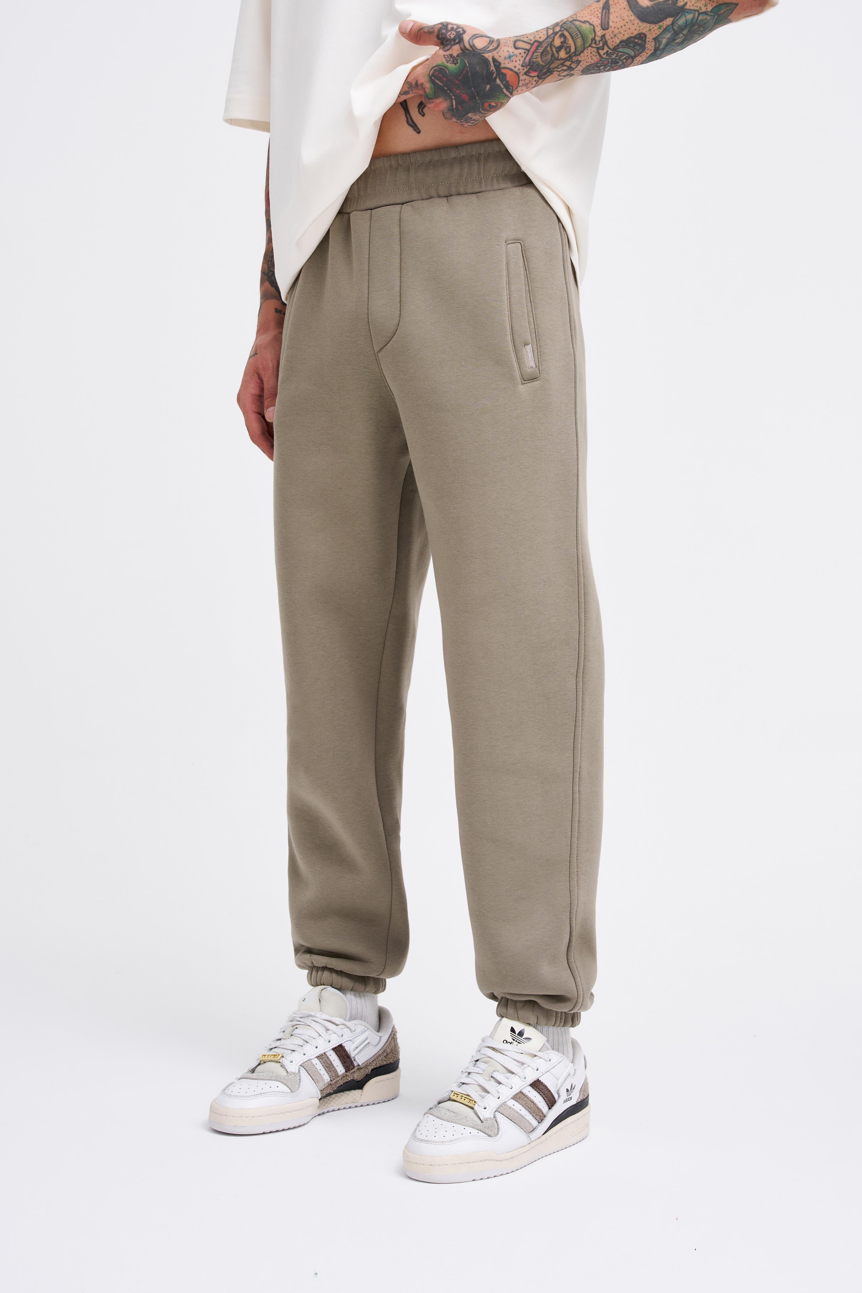 Erkek Relaxed Jogger Basic Eşofman Altı KHAKI