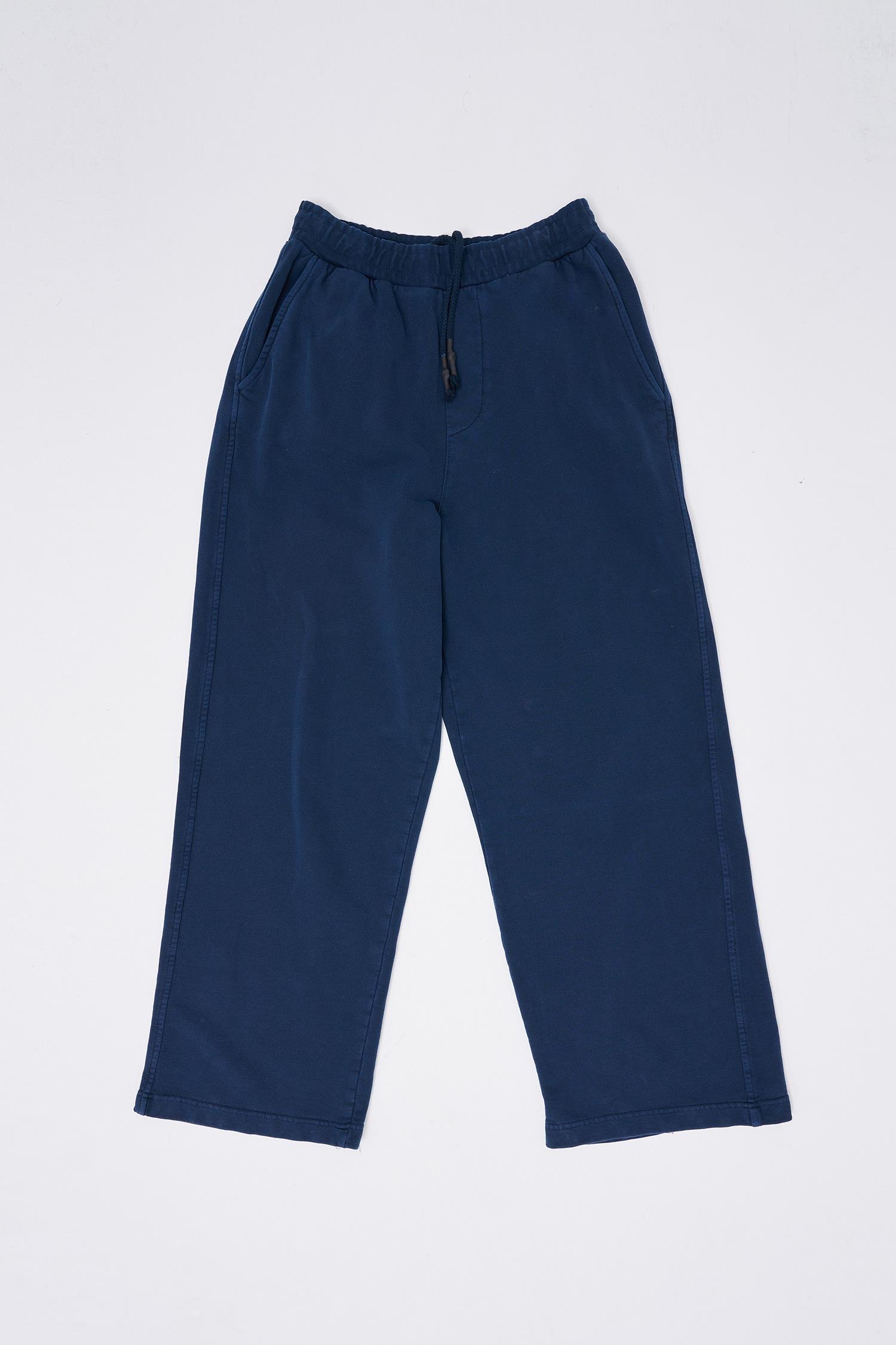 Erkek Yıkamalı Basic Baggy Lacivert Eşofman Altı