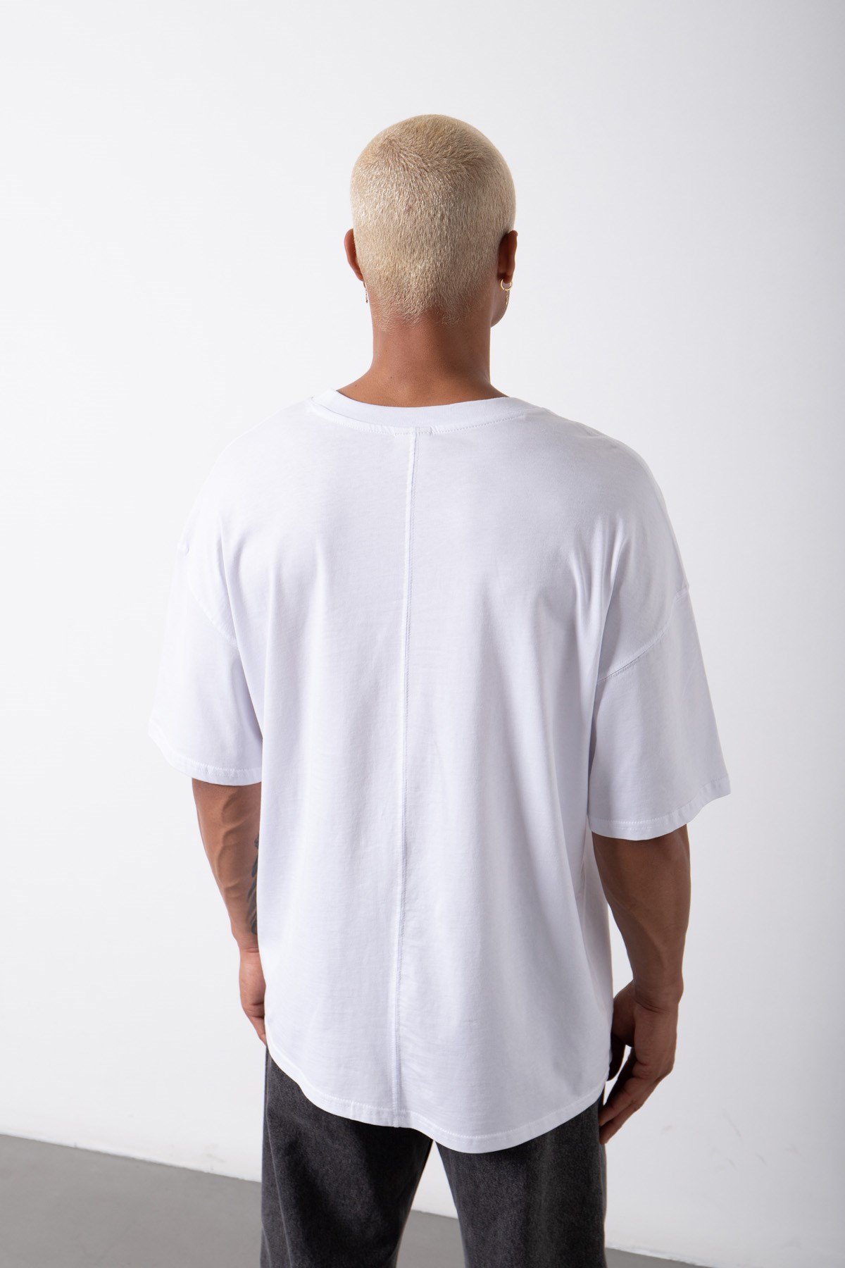 Old Scholl Basic Beyaz Oversize  T-Shirt