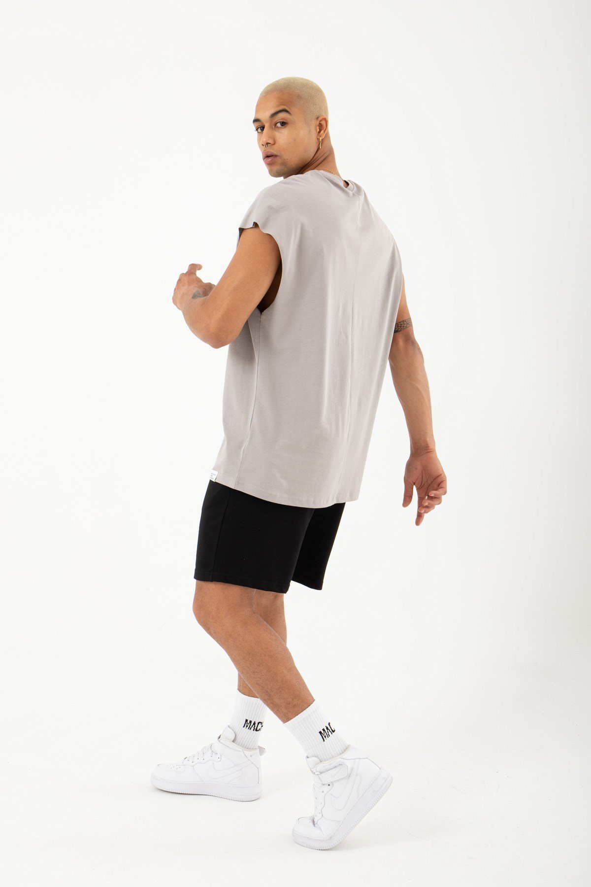 Regular Basic Pamuklu Sıfır Kol Atlet ICE GRİ