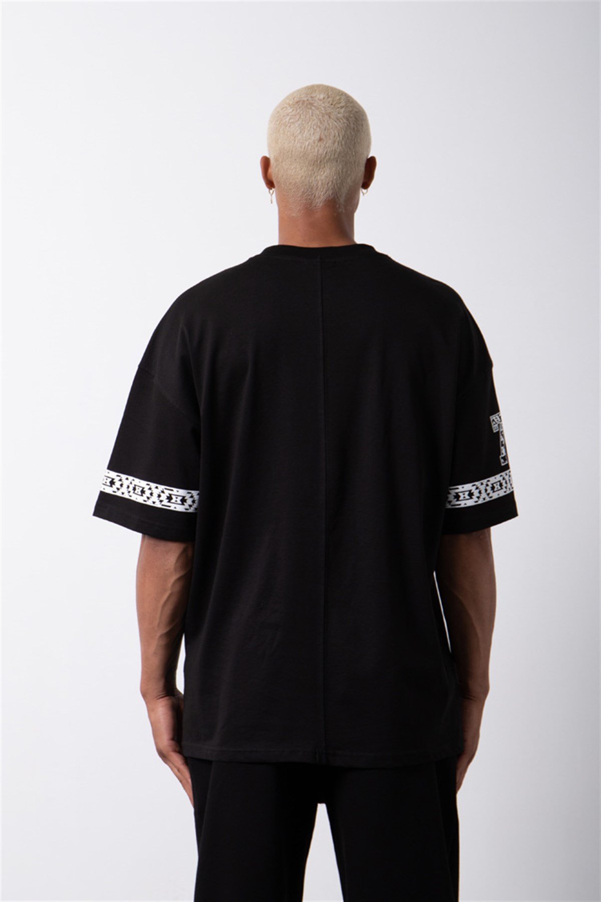 Oversize Portland Baskılı Pamuklu T-Shirt SİYAH