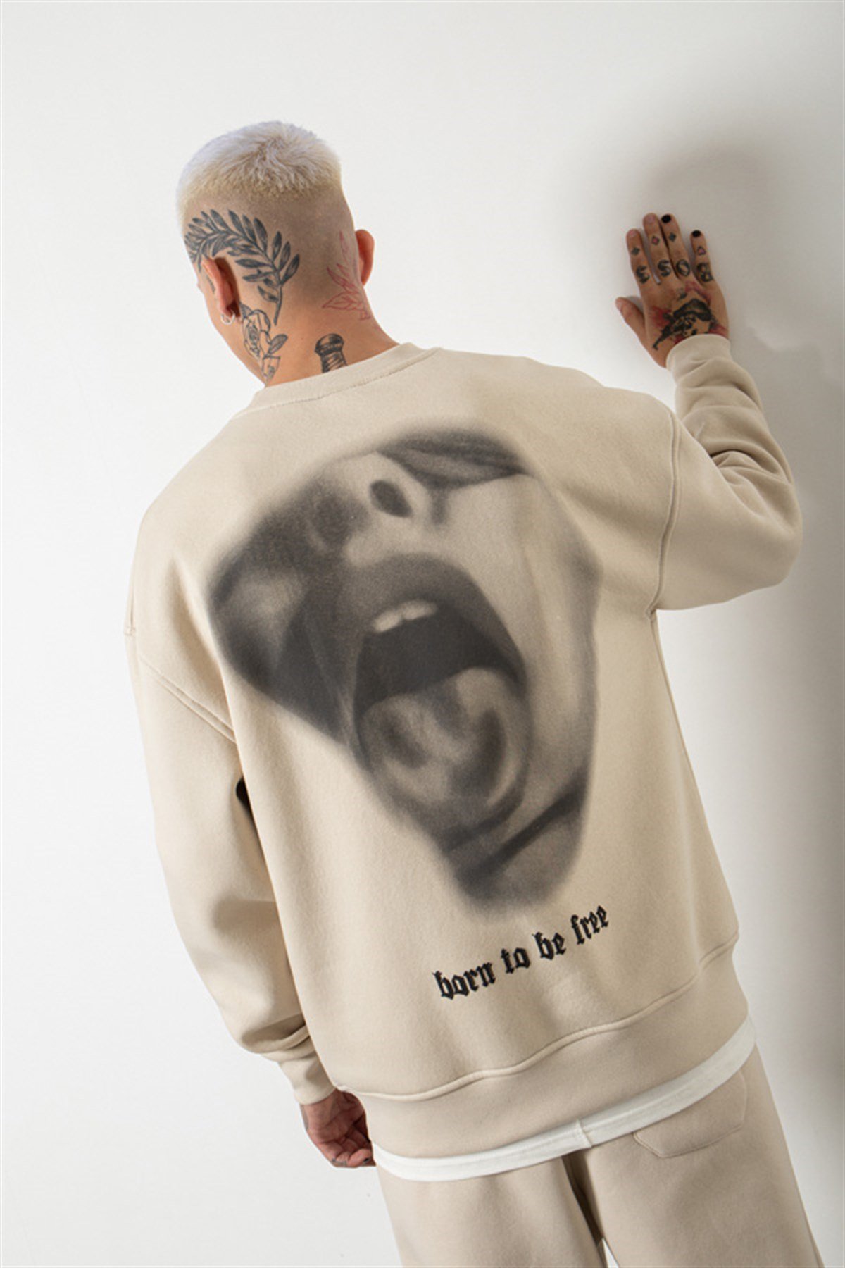 Oversize Don't Need Reason Baskılı Sweatshirt DUMAN