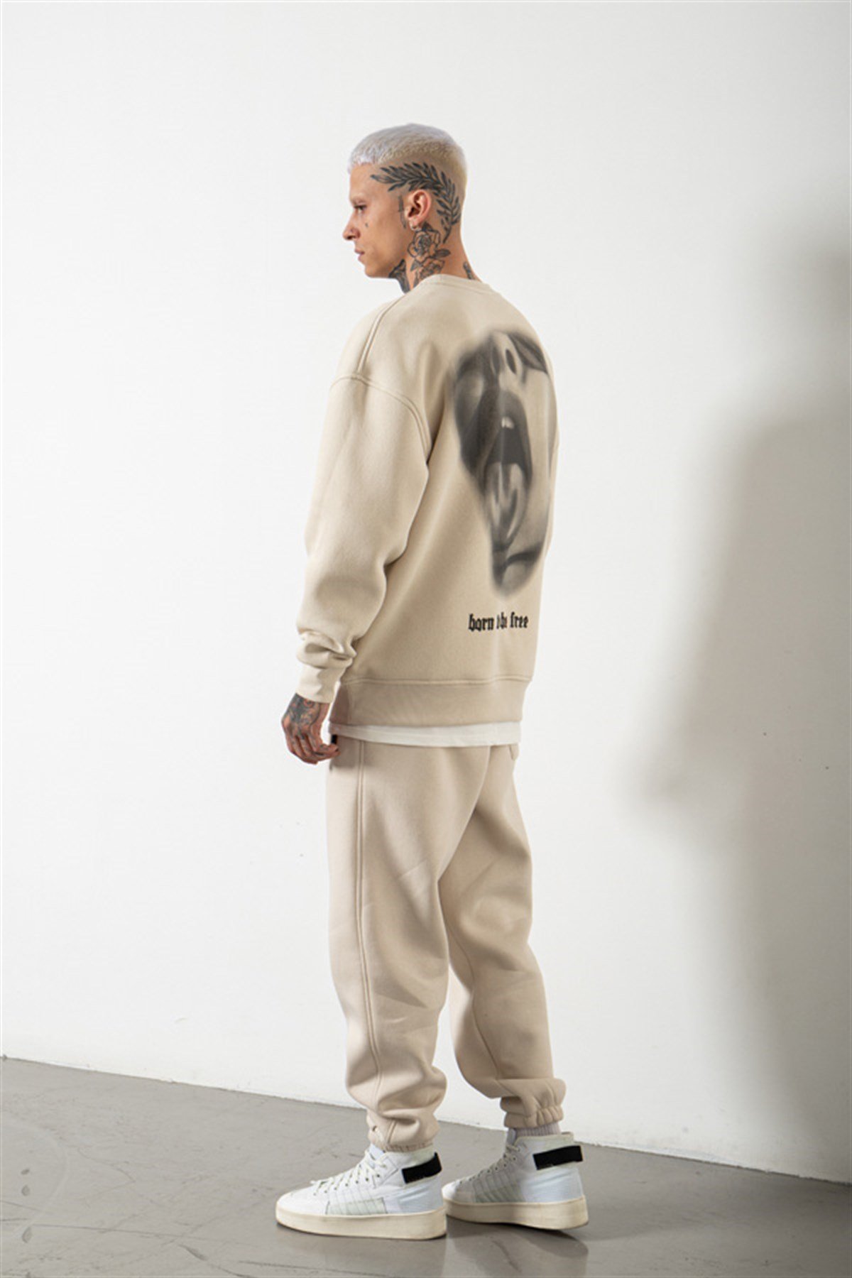 Oversize Don't Need Reason Baskılı Sweatshirt DUMAN