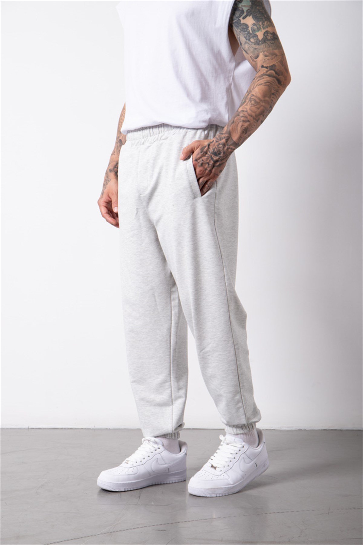 Basic Regular Bel Paça Lastikli 3 Cepli Jogger Eşofman Altı KARMELANJ