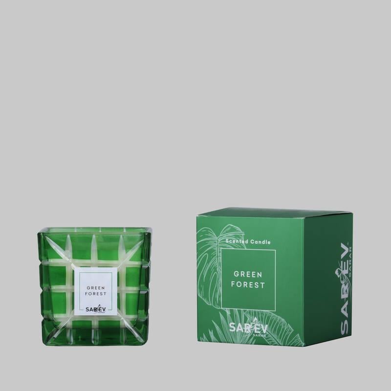 Sarev Green Forest Scented Candle Kokulu Mum