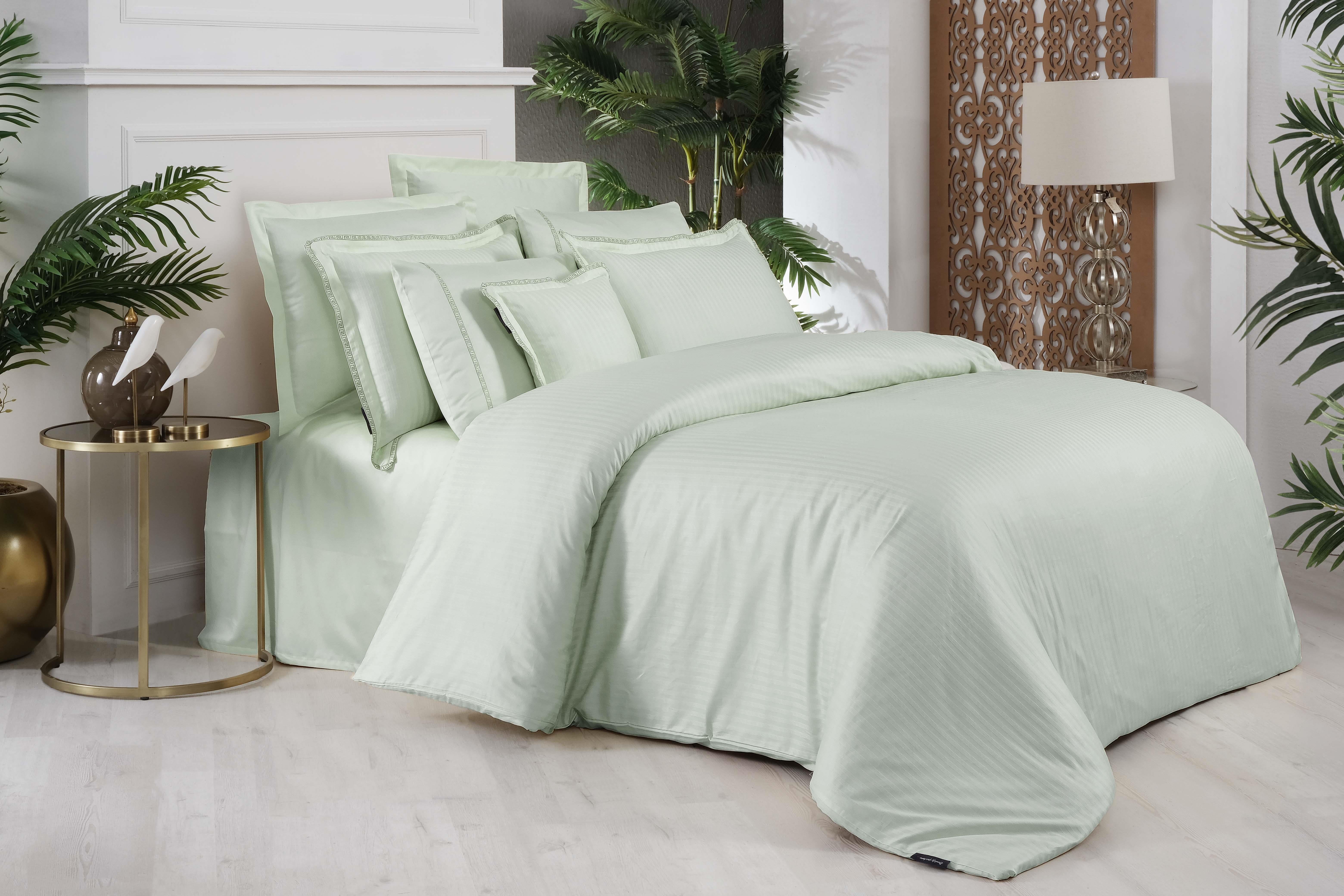 Sarev Jacquard Nevresim Takımı Çift Kişilik V8-Yeşil