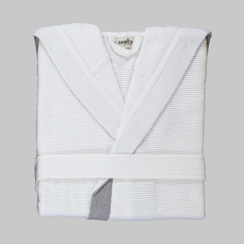 Sarev Street Beyaz %100 Pamuk X-Large Beden Bornoz