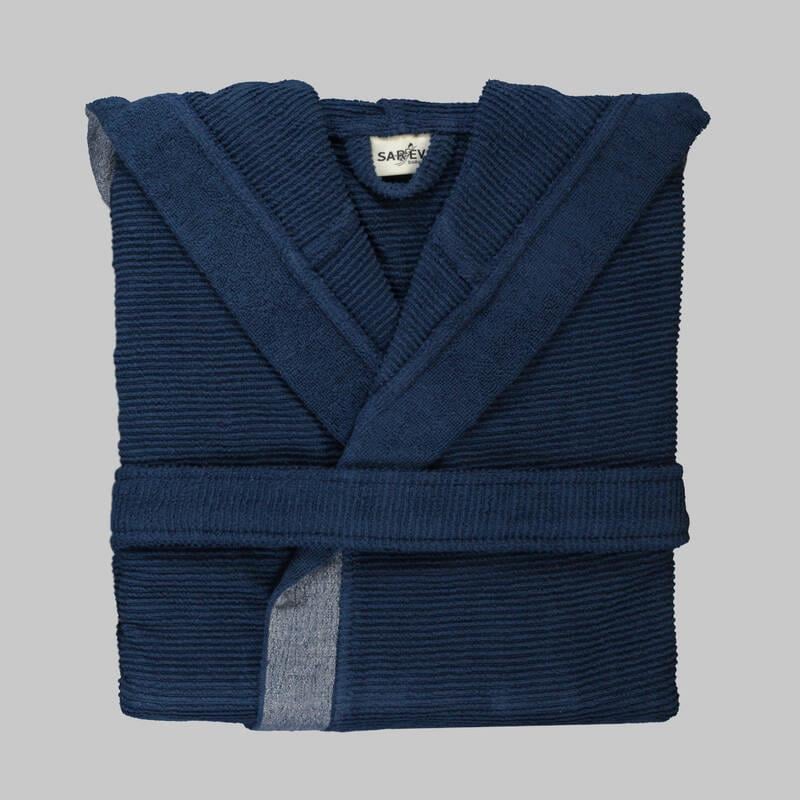 Sarev Street Lacivert %100 Pamuk X-Large Beden Bornoz