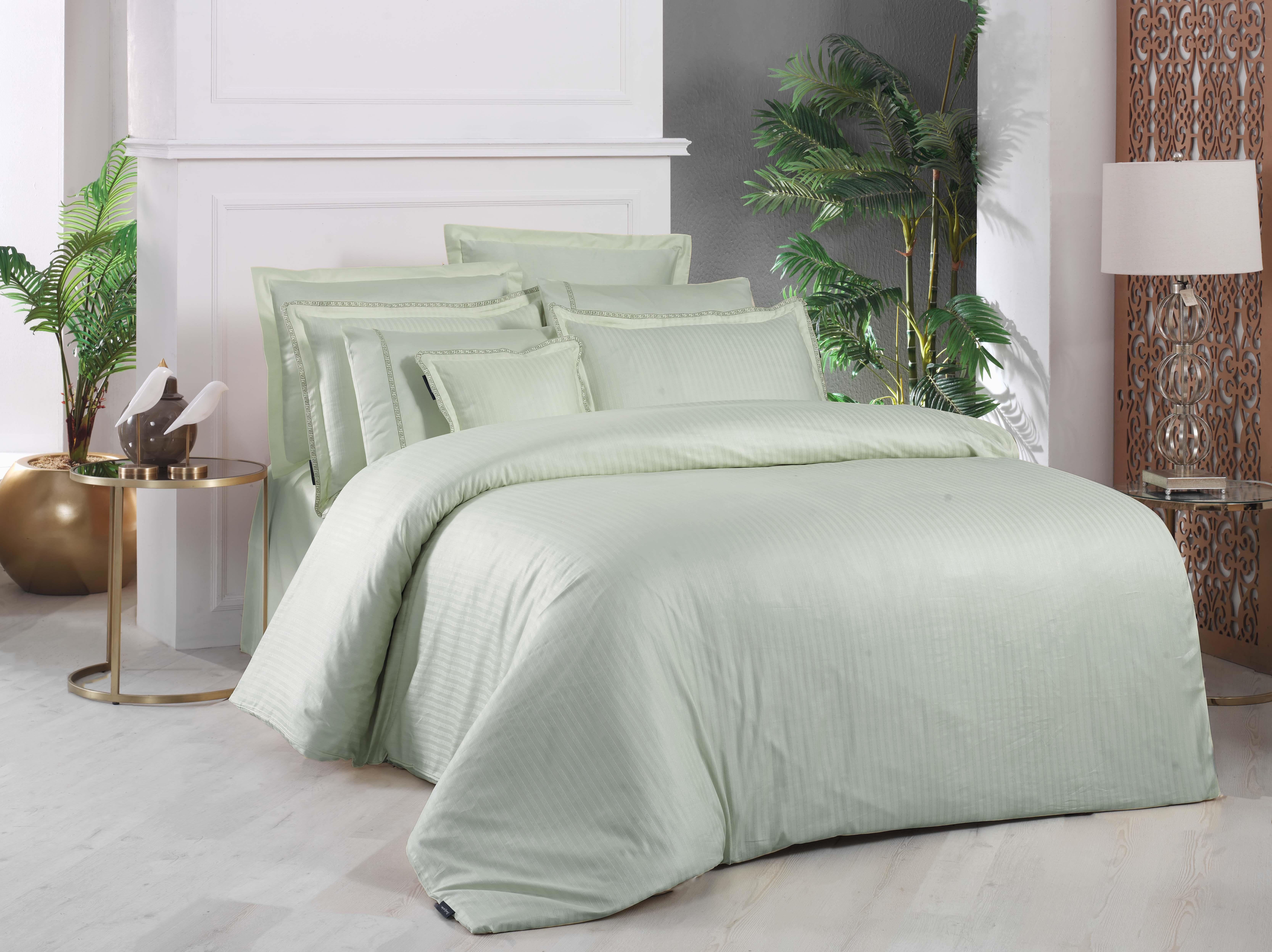 Sarev Jacquard Nevresim Takımı Çift Kişilik V8-Yeşil