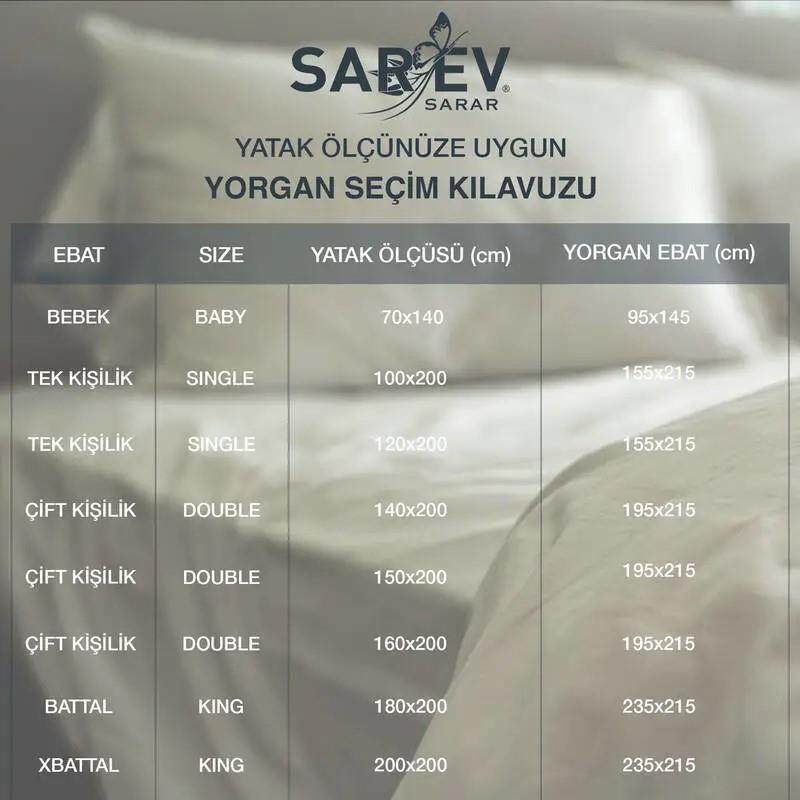 Sarev Kaz Tüyü Beyaz King Size (Battal Boy)