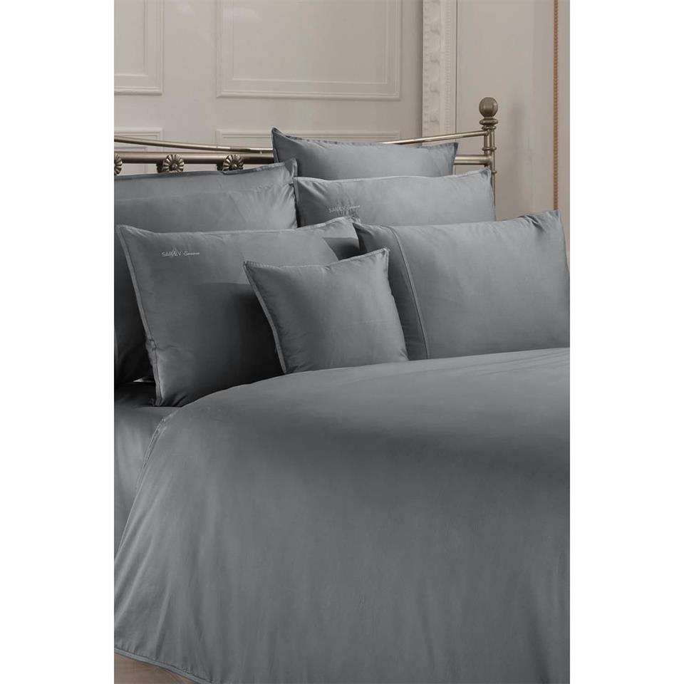 Sarev Solid Sartoria Saten Nevresim Takımı King Size V8