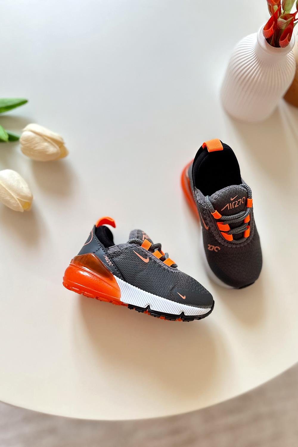 270 Baskılı Çocuk Spor Ayakkabı Füme Turuncu