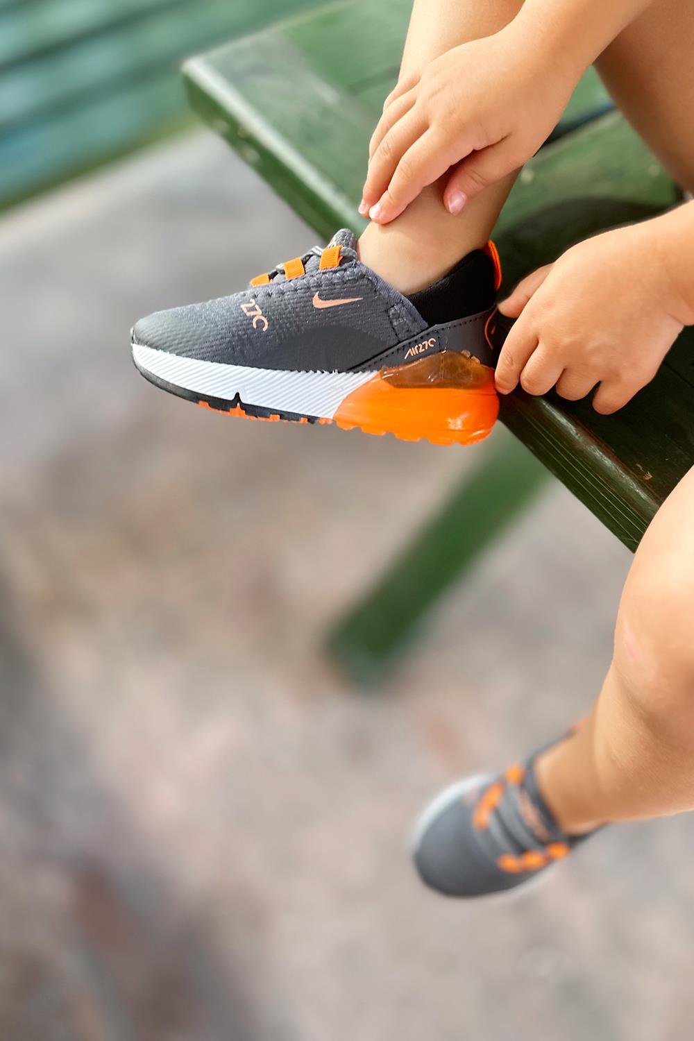 270 Baskılı Çocuk Spor Ayakkabı Füme Turuncu