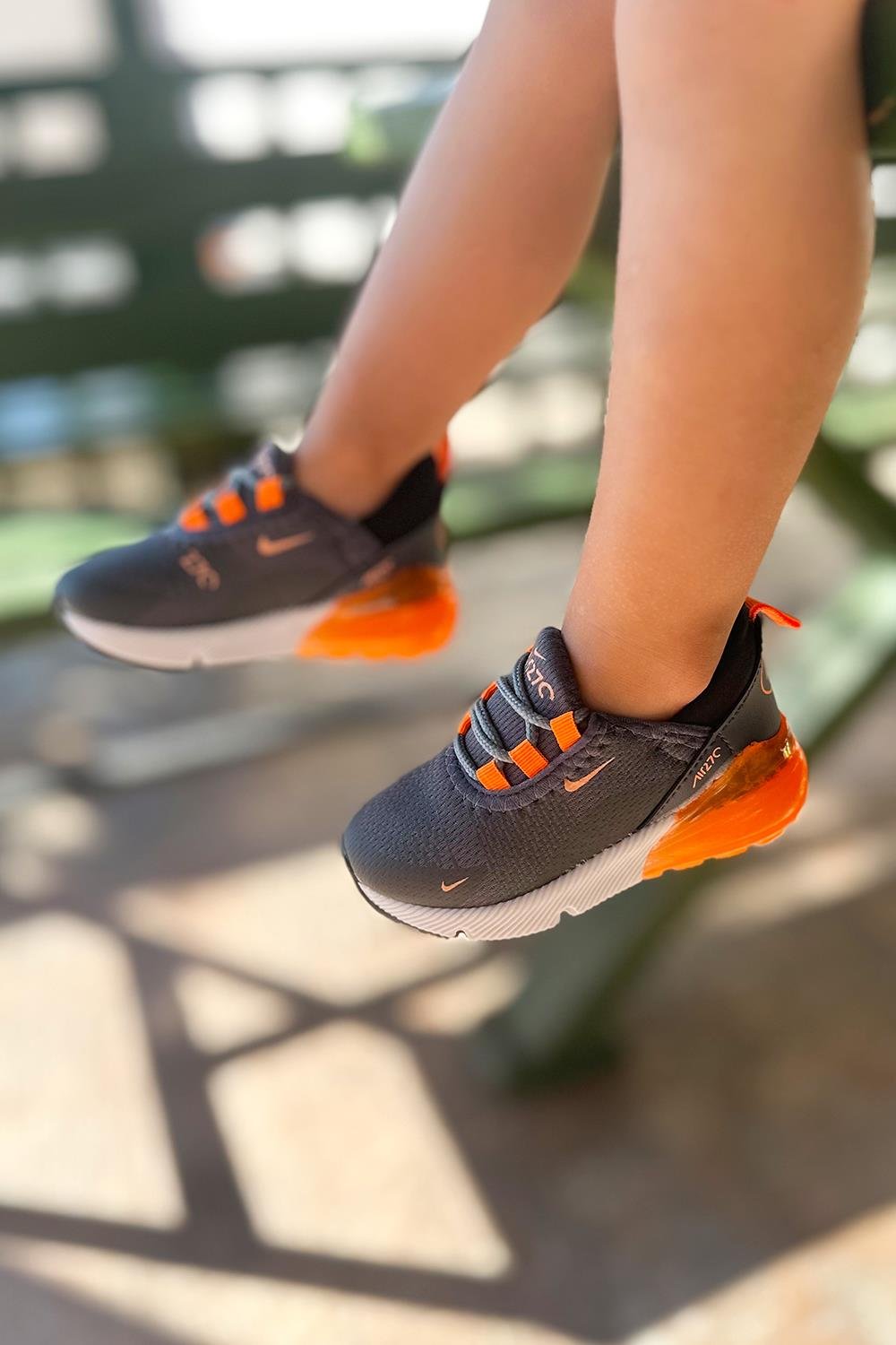 270 Baskılı Çocuk Spor Ayakkabı Füme Turuncu