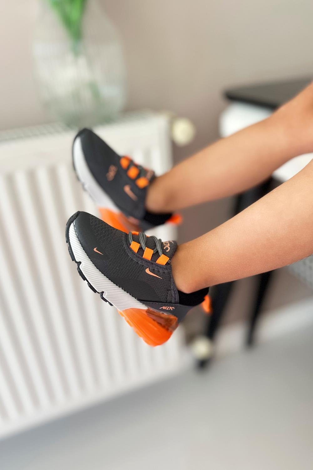 270 Baskılı Çocuk Spor Ayakkabı Füme Turuncu