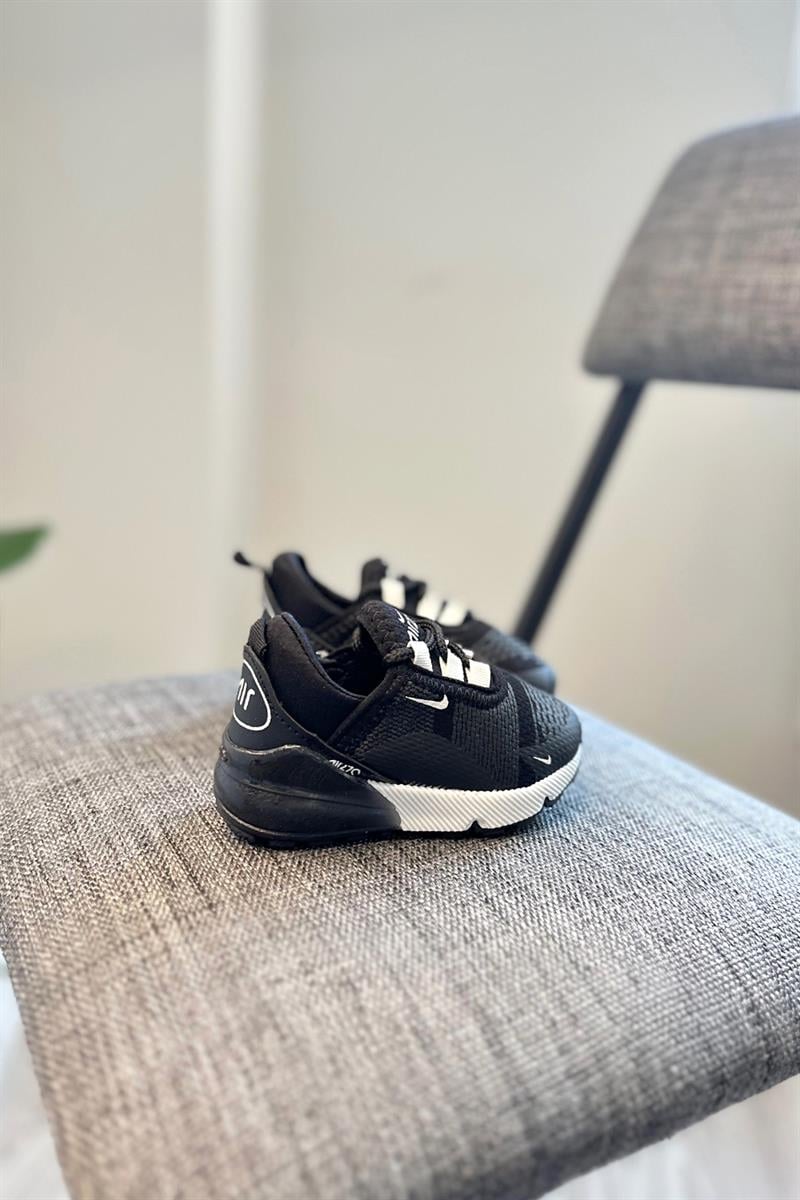 270 Baskılı Çocuk Spor Ayakkabı Siyah Beyaz