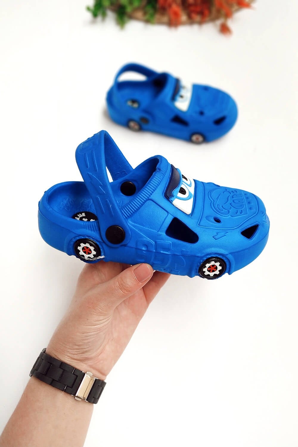 Arabalı Çocuk Crocs Sandalet Mavi
