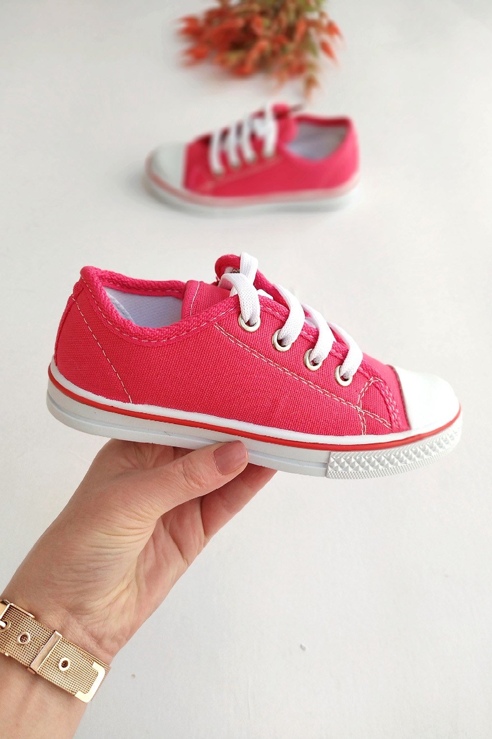 Bağcıklı Çocuk Ayakkabı Pembe