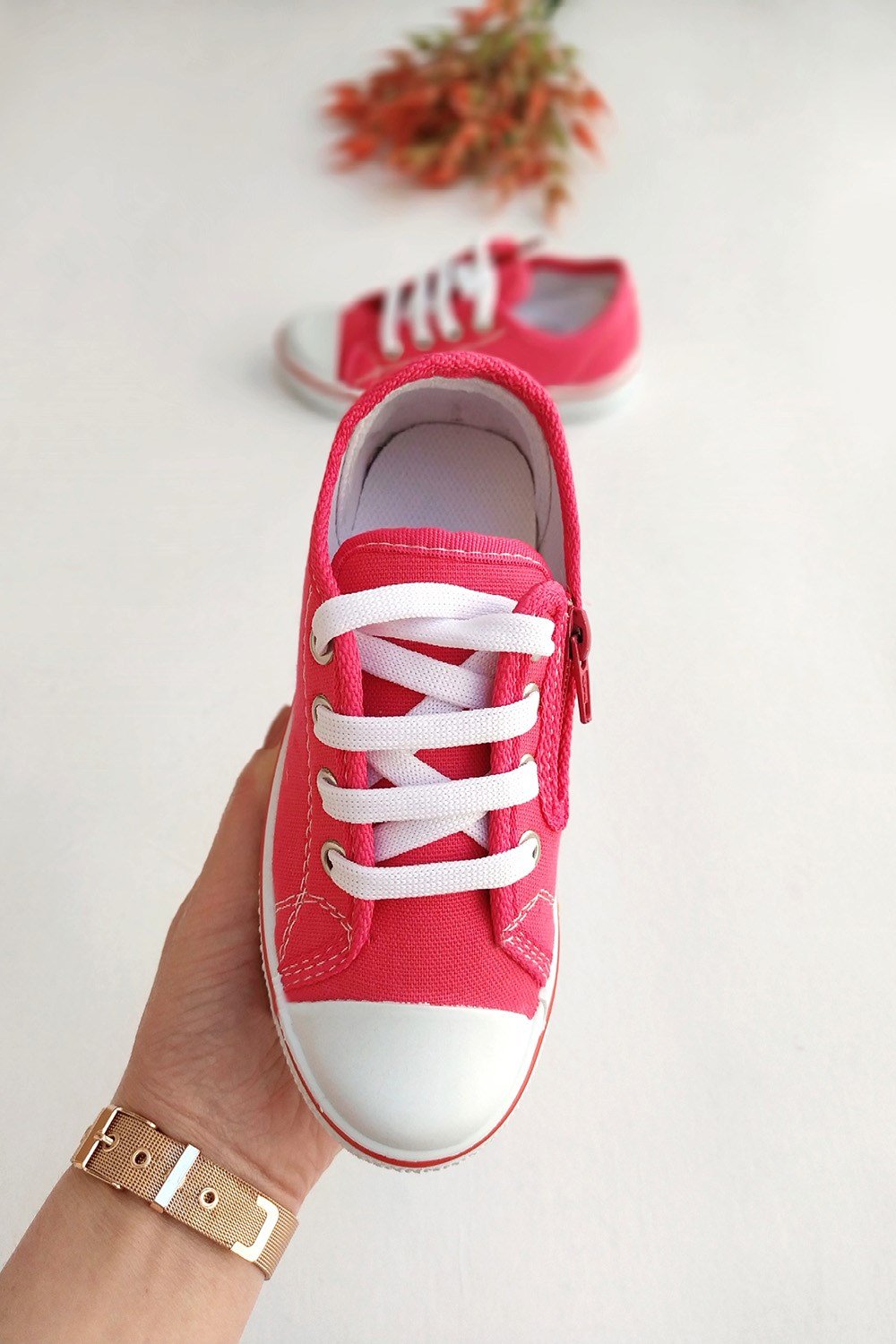 Bağcıklı Çocuk Ayakkabı Pembe