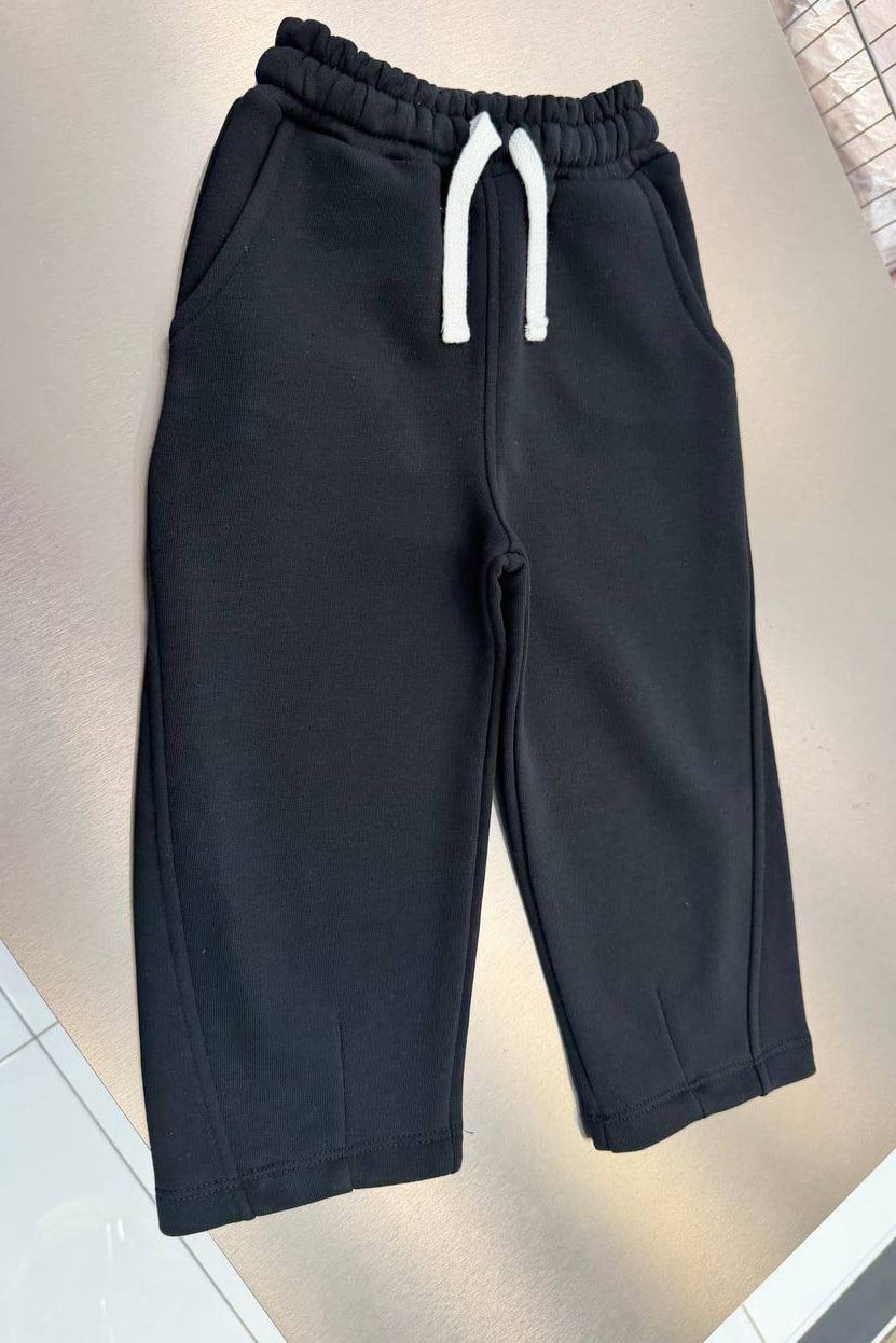 Beli Lastikli Çocuk Jogger Eşofman Altı Siyah