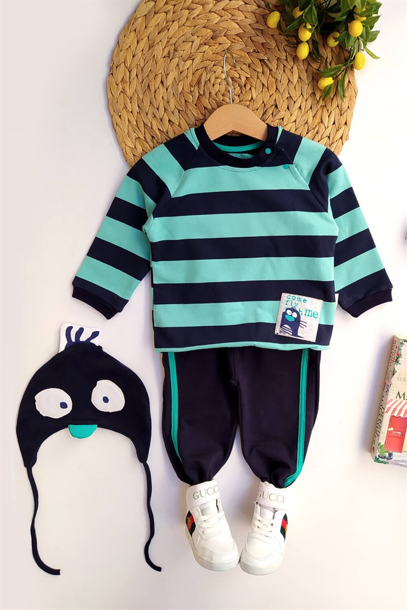 Erkek Bebek 3'lü Sweat Takım