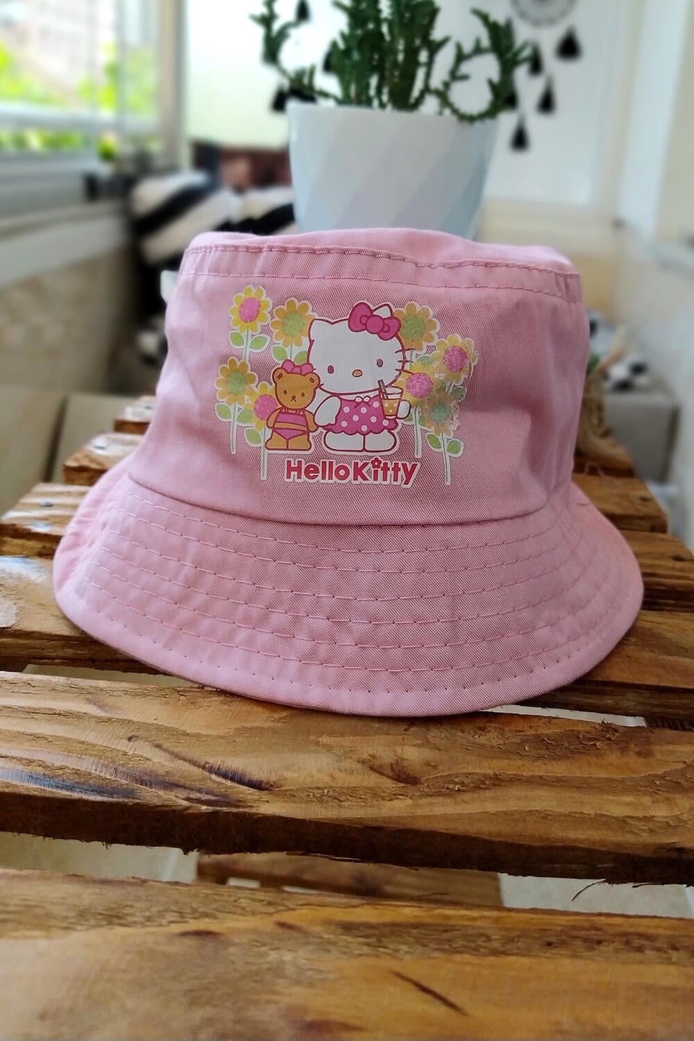 Hello Kitty Baskılı Çocuk Şapka Pembe