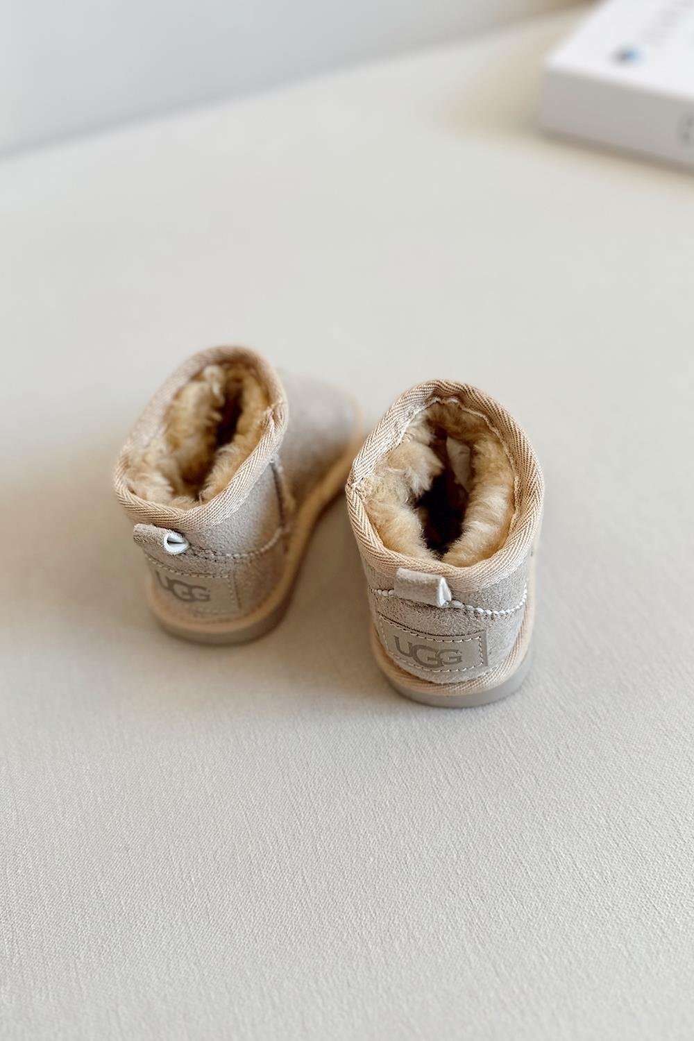 İçi Kürklü Çocuk Yarım Bot Ayakkabı Bej