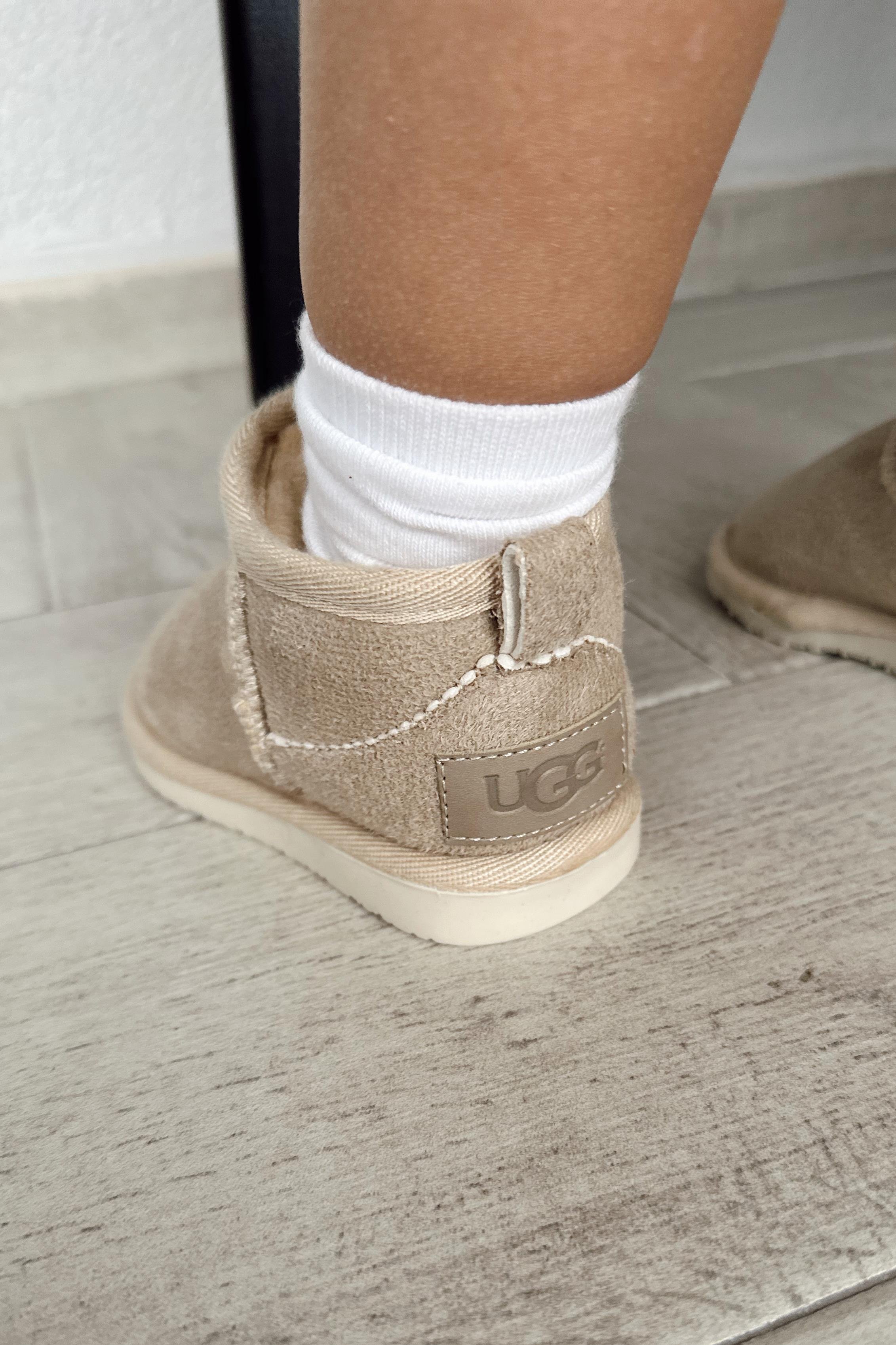 İçi Kürklü Çocuk Yarım Bot Ayakkabı Bej