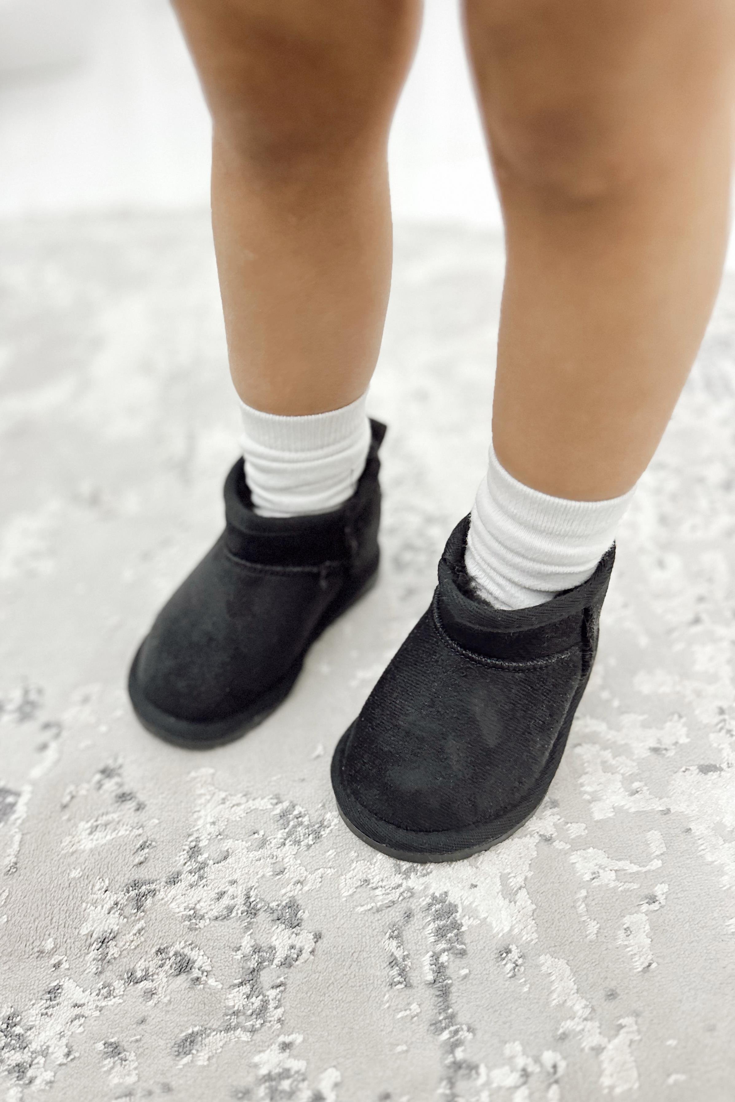 İçi Kürklü Çocuk Yarım Bot Ayakkabı Siyah