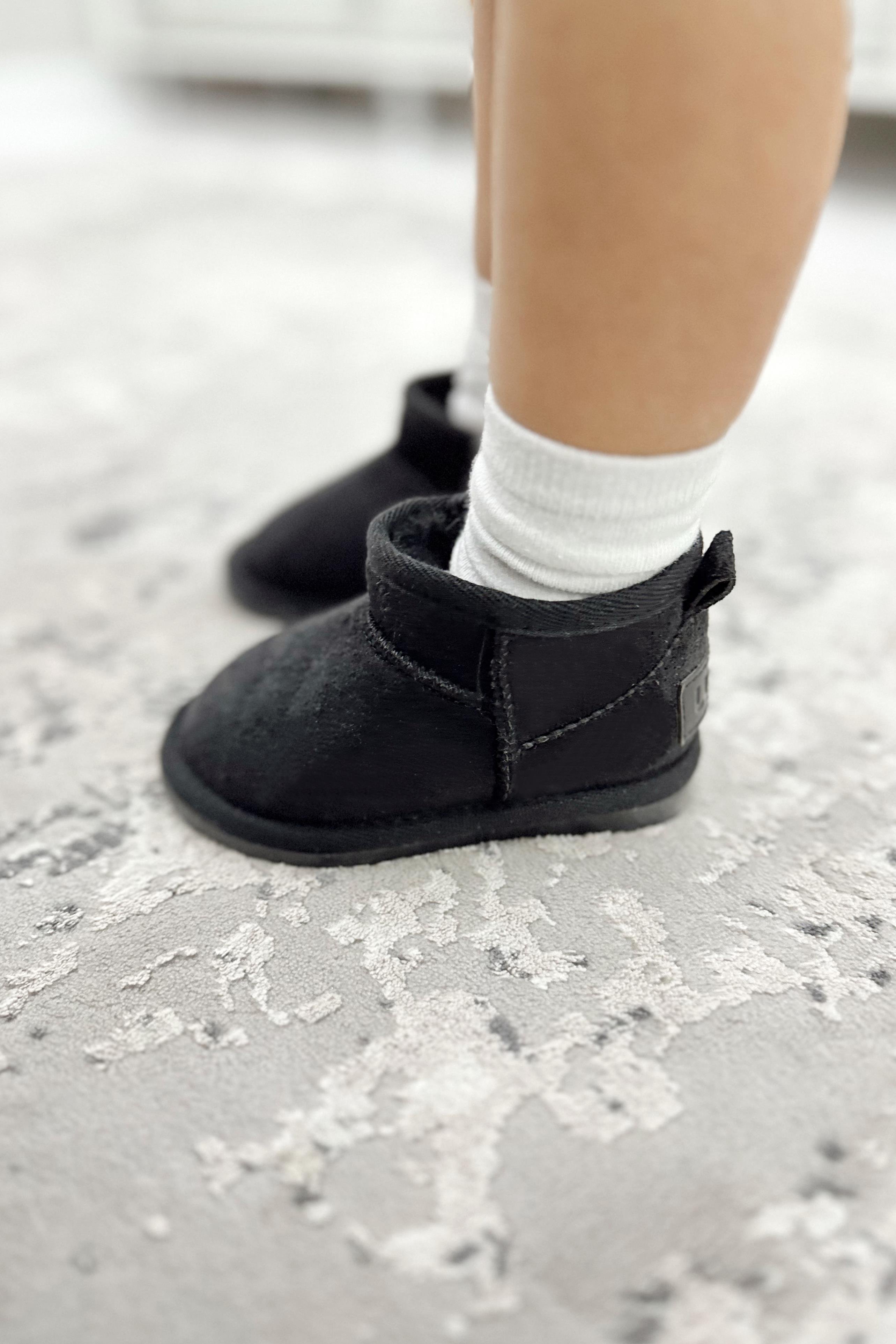 İçi Kürklü Çocuk Yarım Bot Ayakkabı Siyah