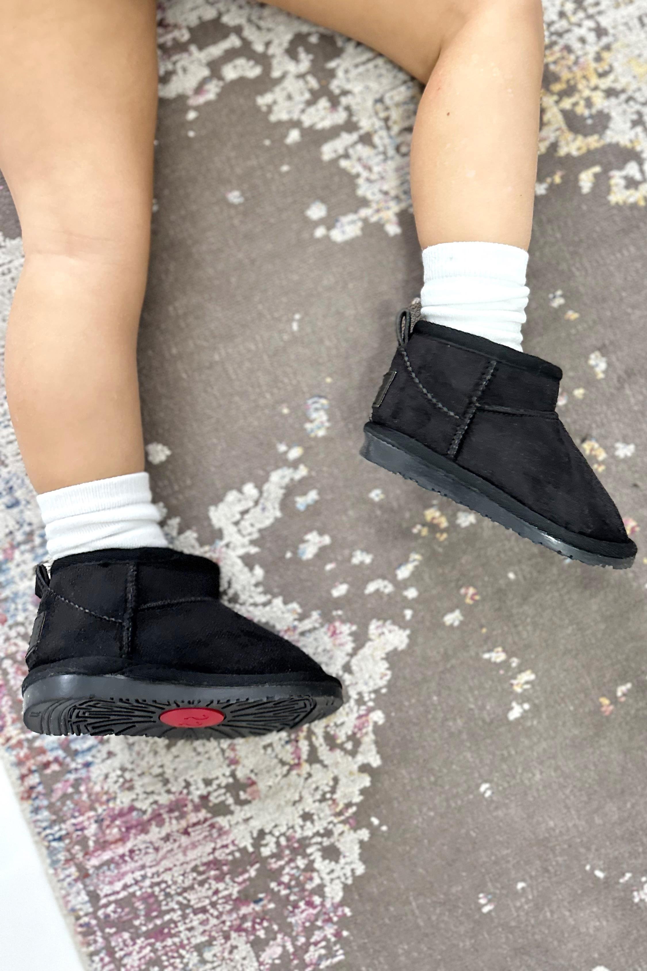 İçi Kürklü Çocuk Yarım Bot Ayakkabı Siyah