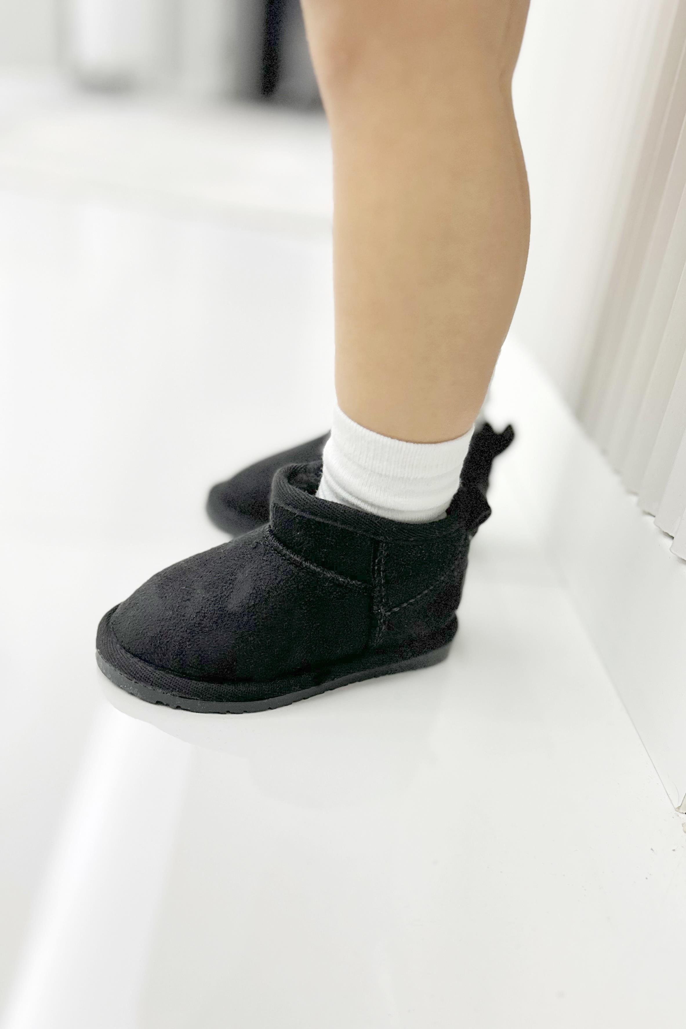 İçi Kürklü Çocuk Yarım Bot Ayakkabı Siyah