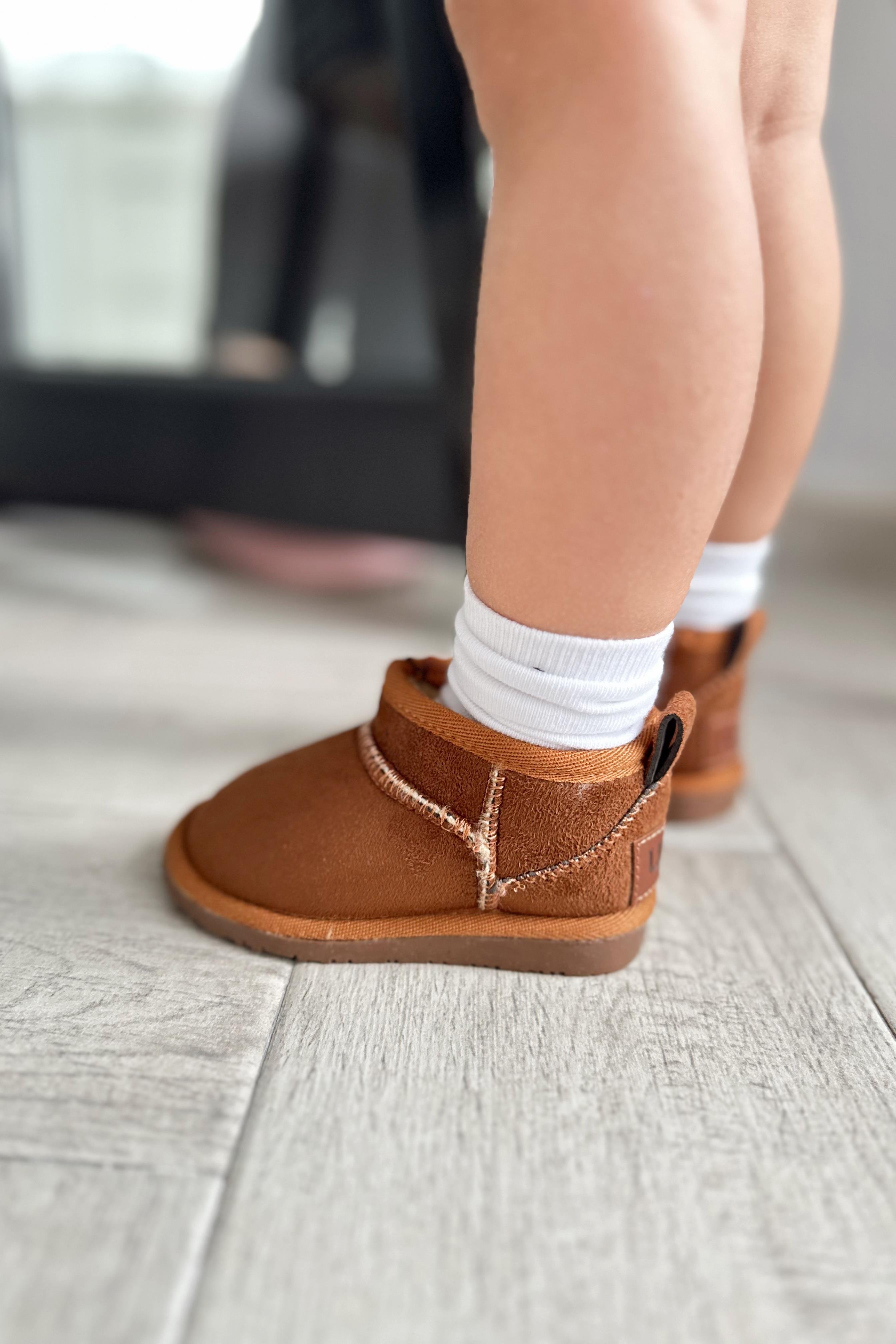 İçi Kürklü Çocuk Yarım Bot Ayakkabı Taba