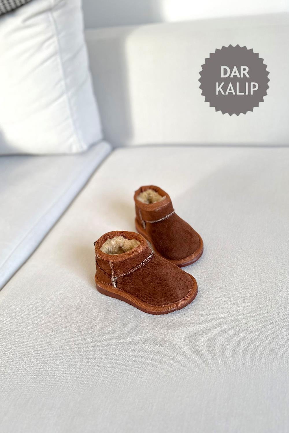 İçi Kürklü Çocuk Yarım Bot Taba