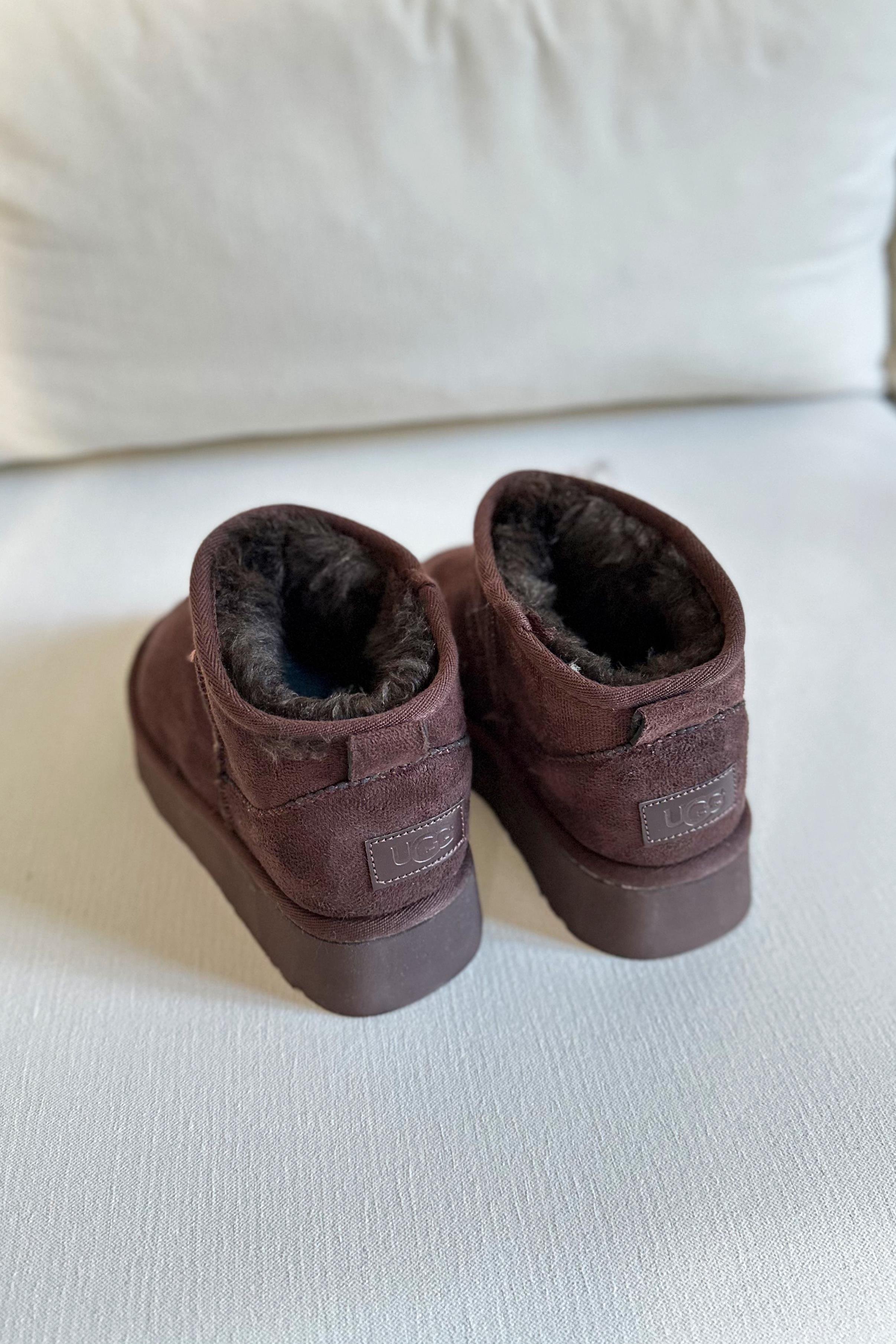 İçi Kürklü Kadın Yarım Bot Ayakkabı Acı Kahve