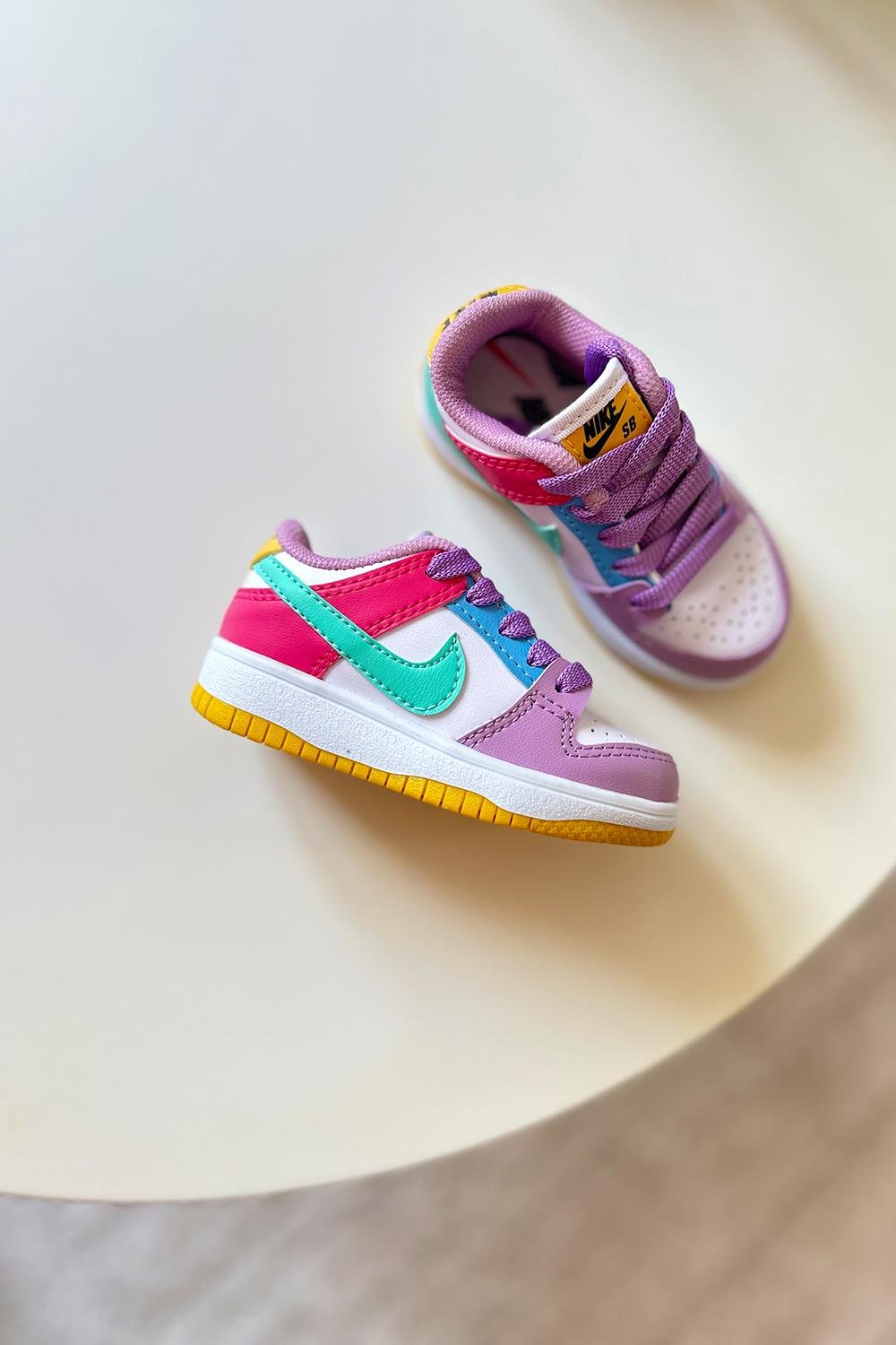 Jordan Baskılı Bağcıklı Çocuk Spor Ayakkabı Mor