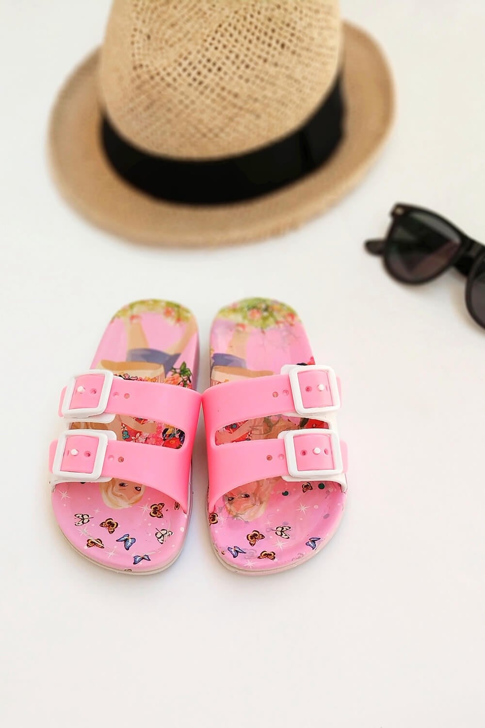 Karakter Baskılı Çocuk Sandalet Pembe