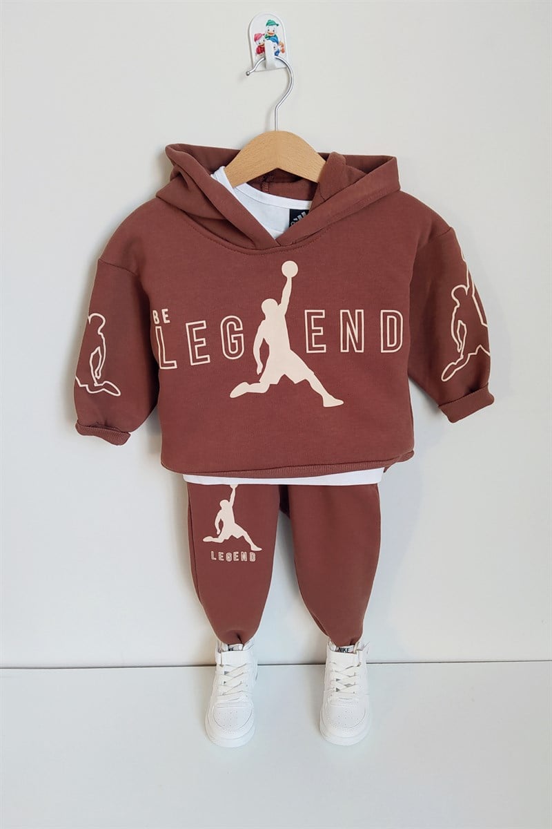 Legend Baskılı Çocuk Eşofman Takımı Tarçın