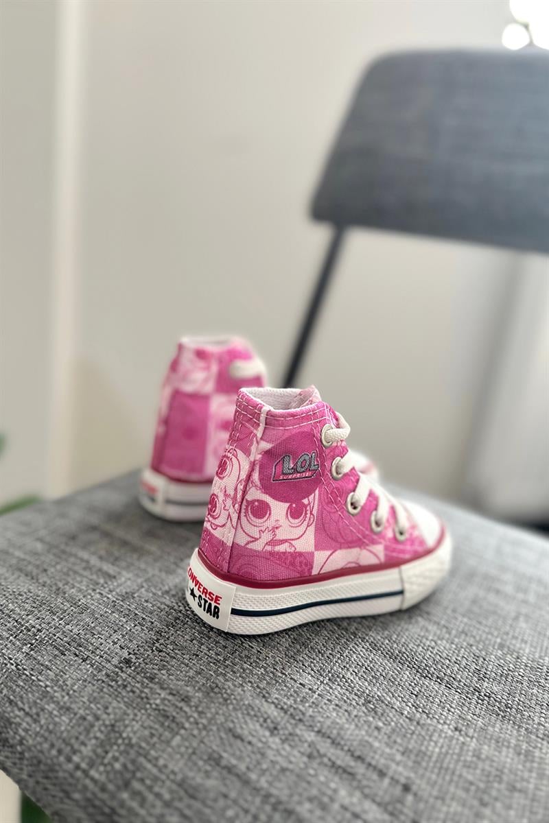Lol Baskılı Çocuk Ayakkabı Pembe