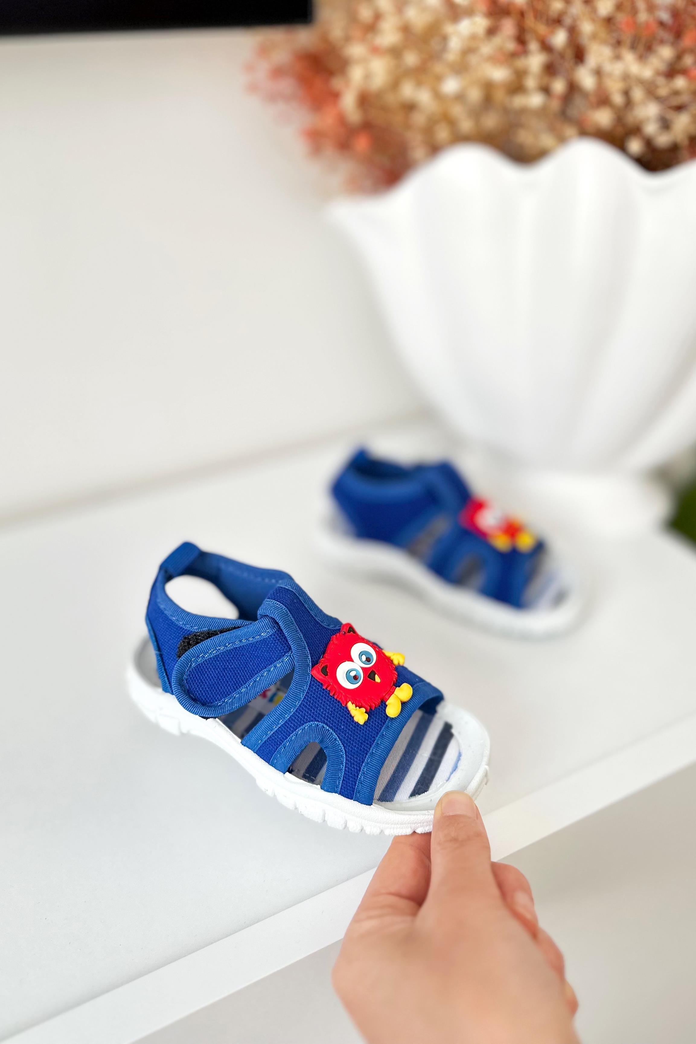 Sünger Bob Baskılı Çocuk Sandalet Mavi