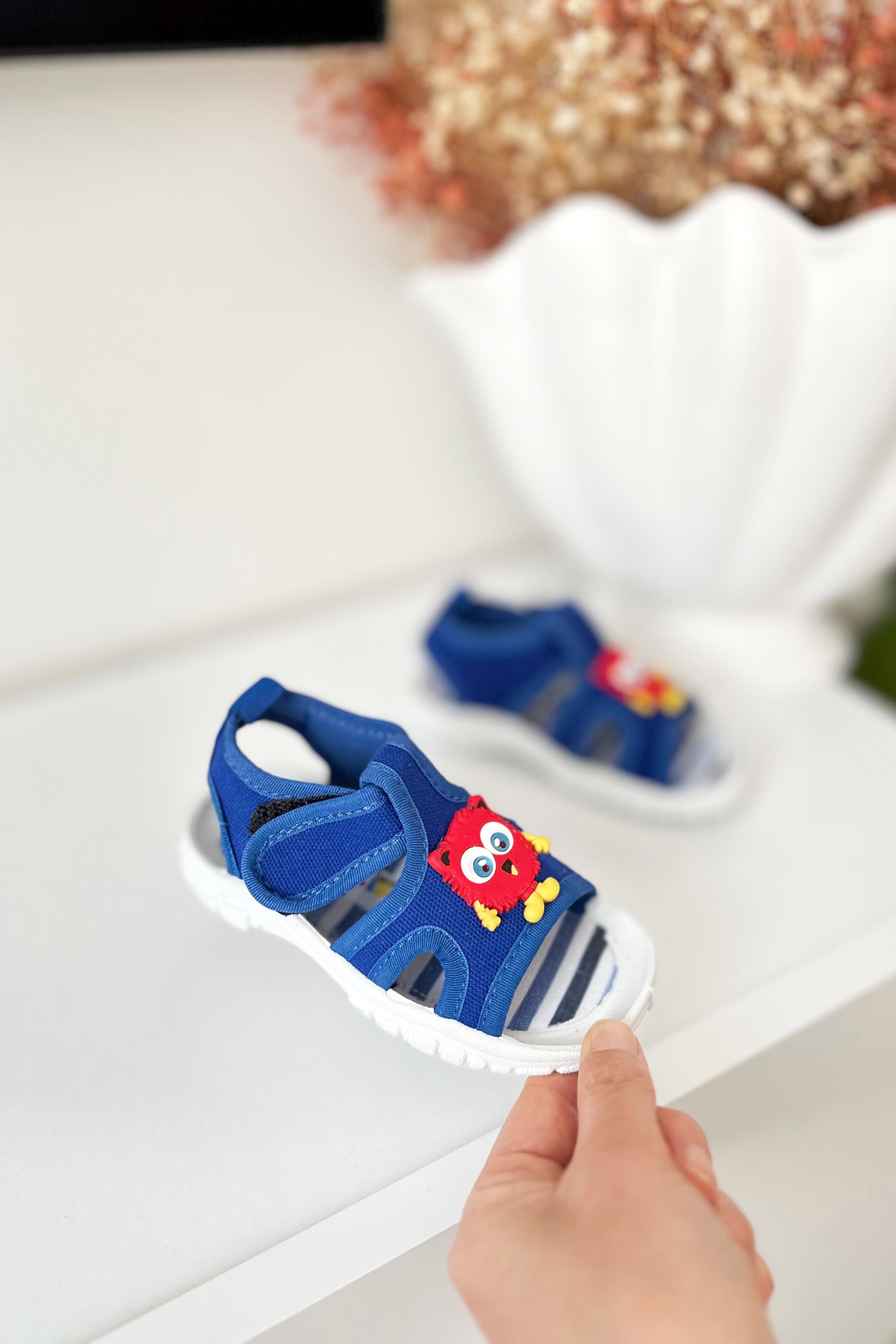 Sünger Bob Baskılı Çocuk Sandalet Mavi